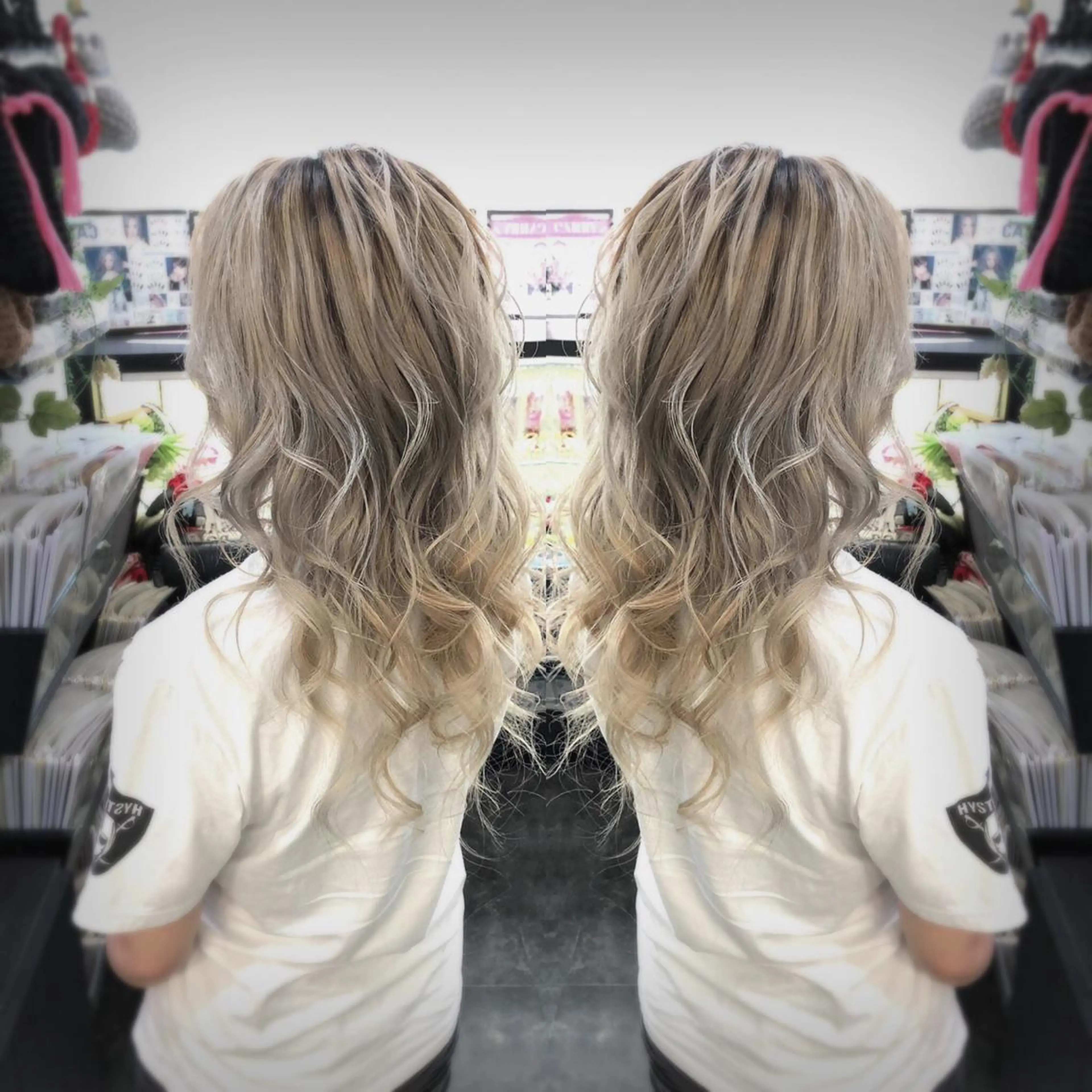 セミロング カラー ブリーチ ケアブリーチ 韓国カラー/エクステ carryのヘアスタイル