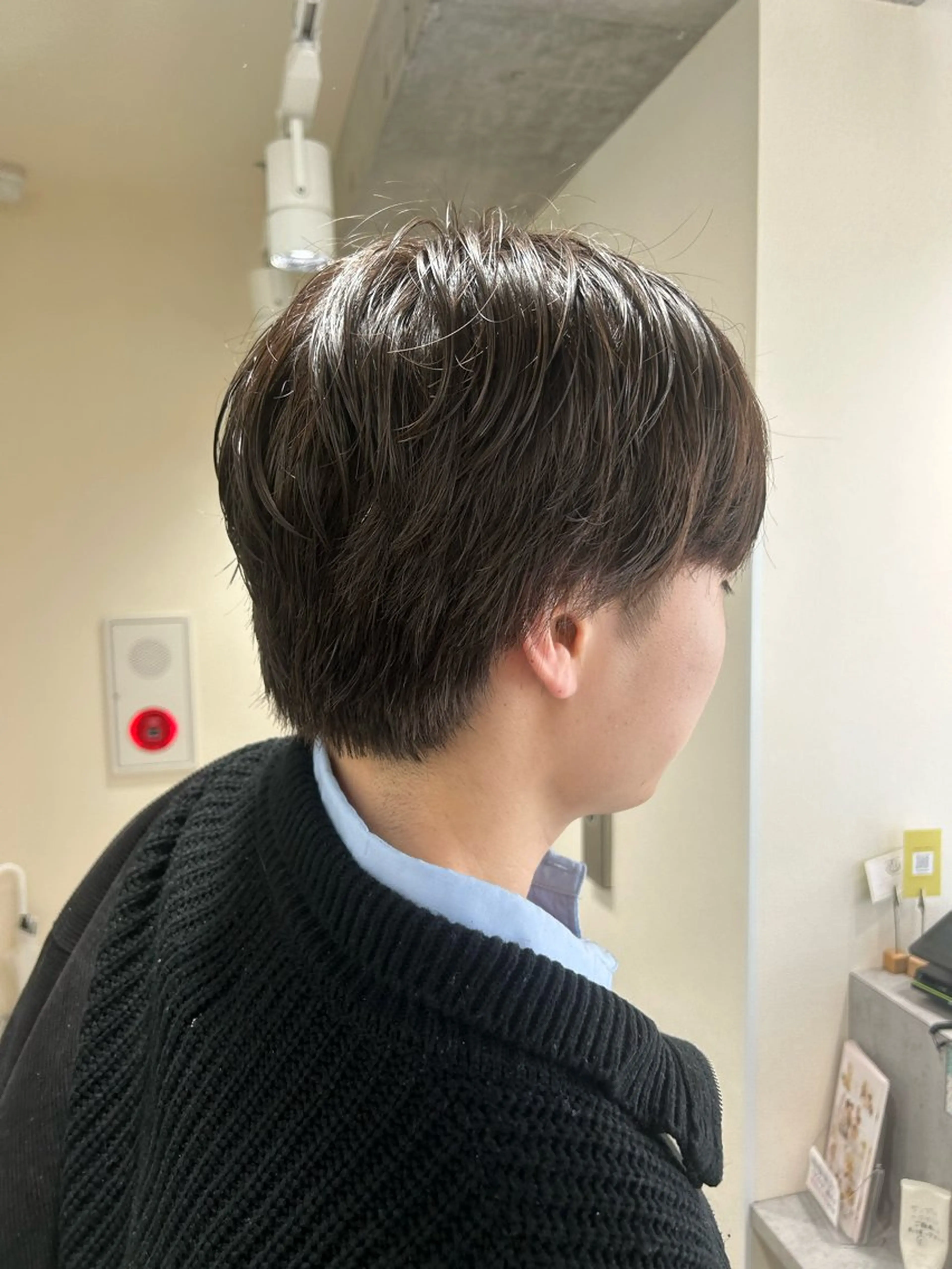 メンズ カット パーマ ルナ/レイヤー /ベージュのヘアスタイル