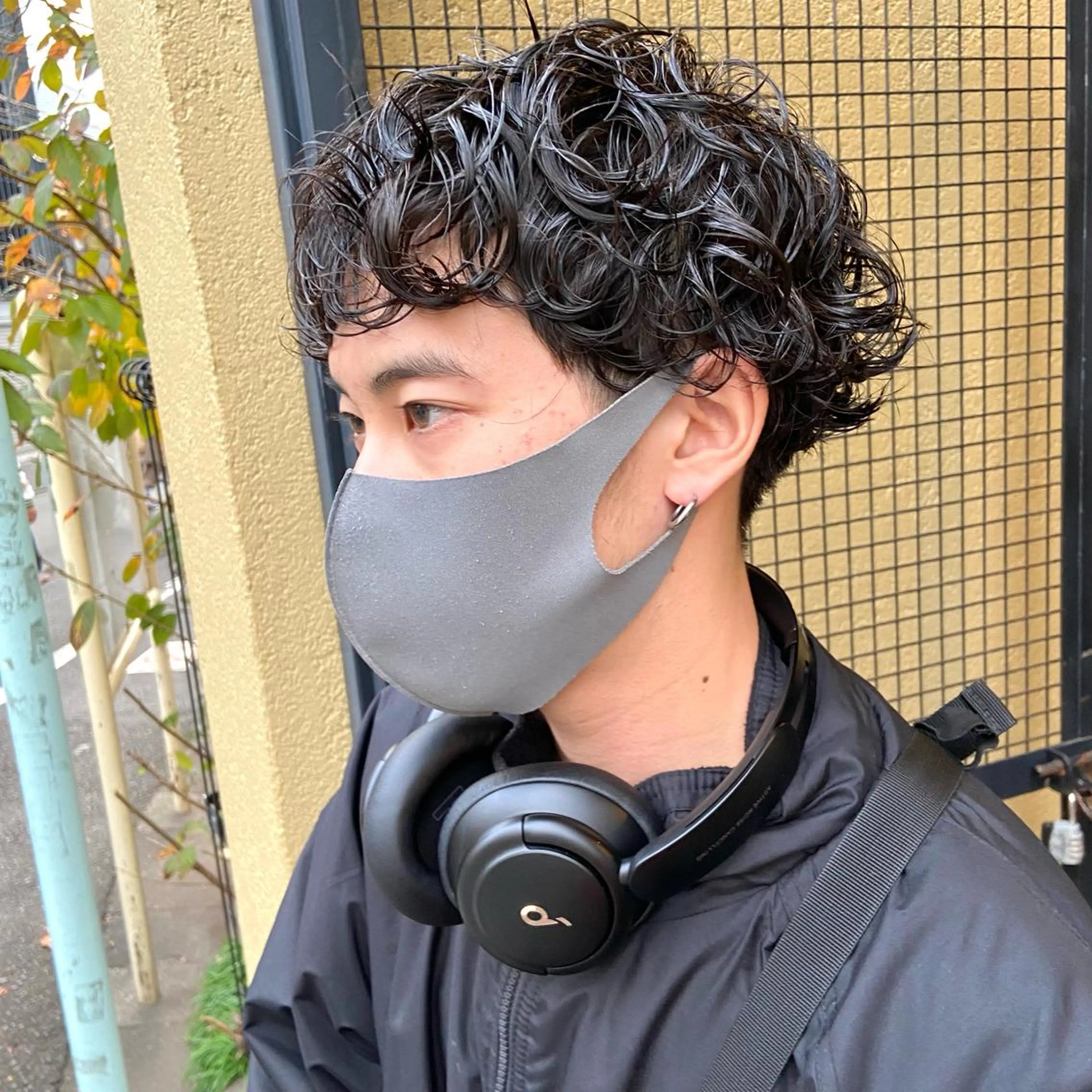 パーマ メンズ ショート/ウルフ ハイトーン/カイセイのヘアスタイル