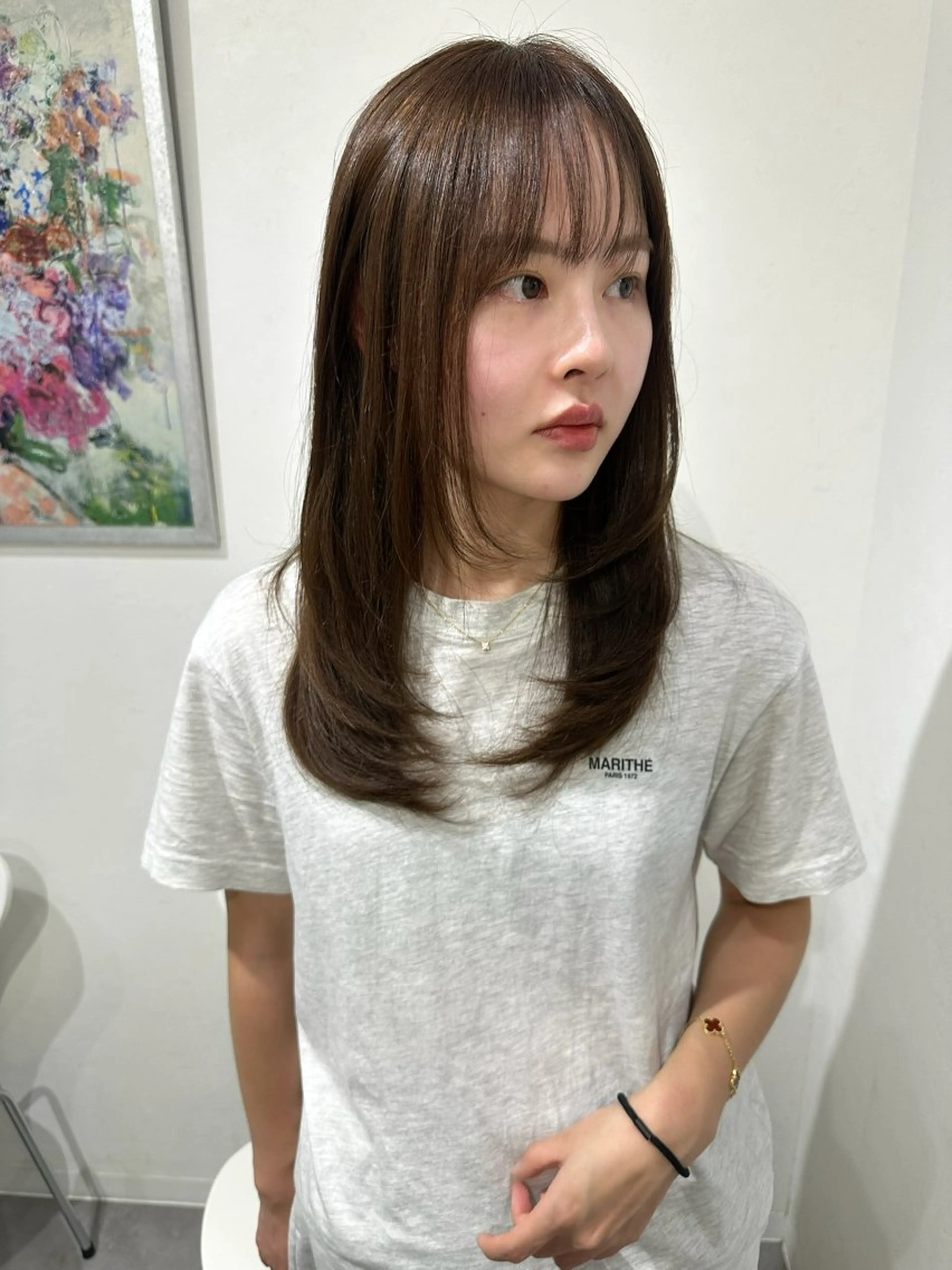 ミディアム カット トリートメント arisa/艶髪 /顔まわり/韓国ヘアのヘアスタイル