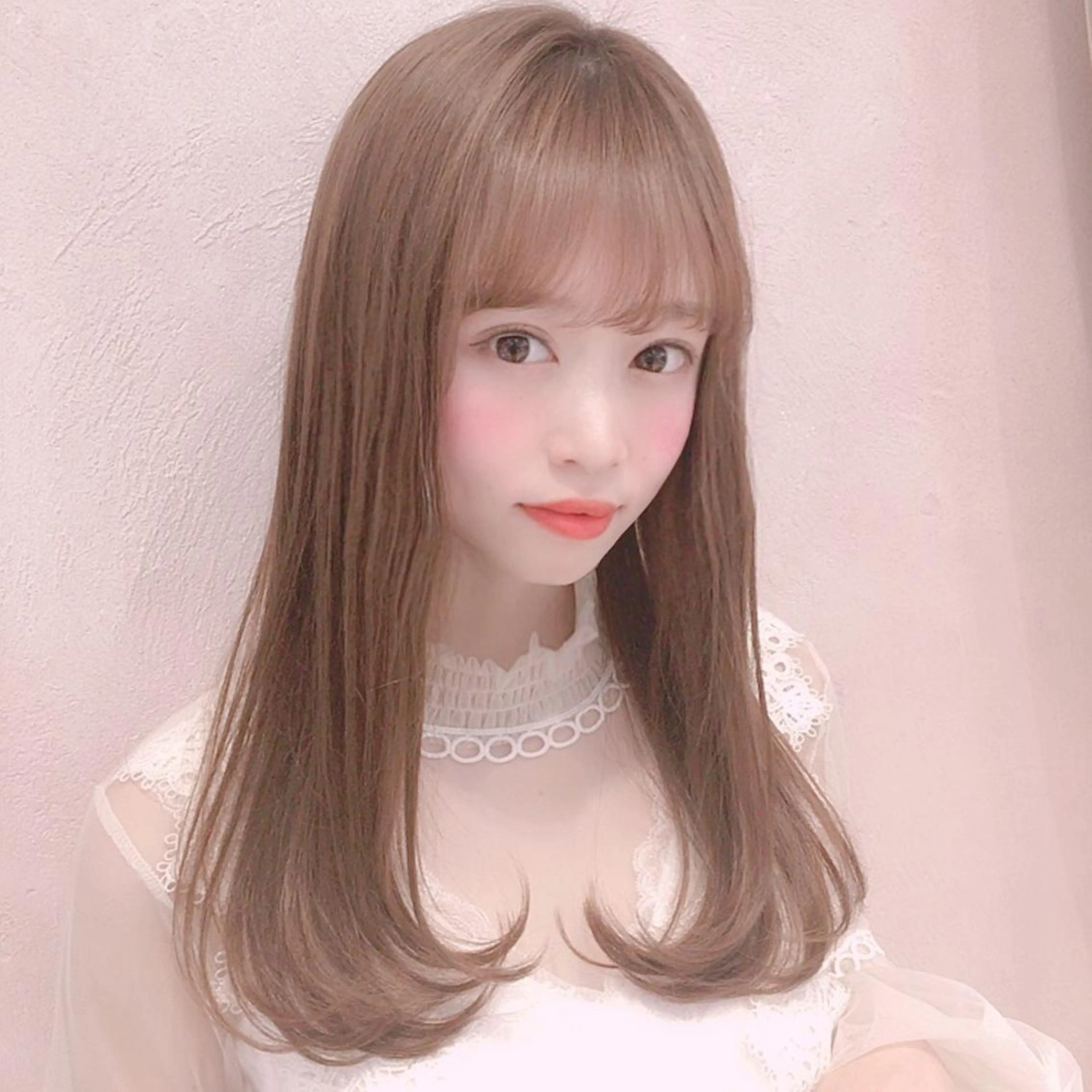 セミロング カラー 韓国風ヘア✻透明感 カラー✻yukaのヘアスタイル