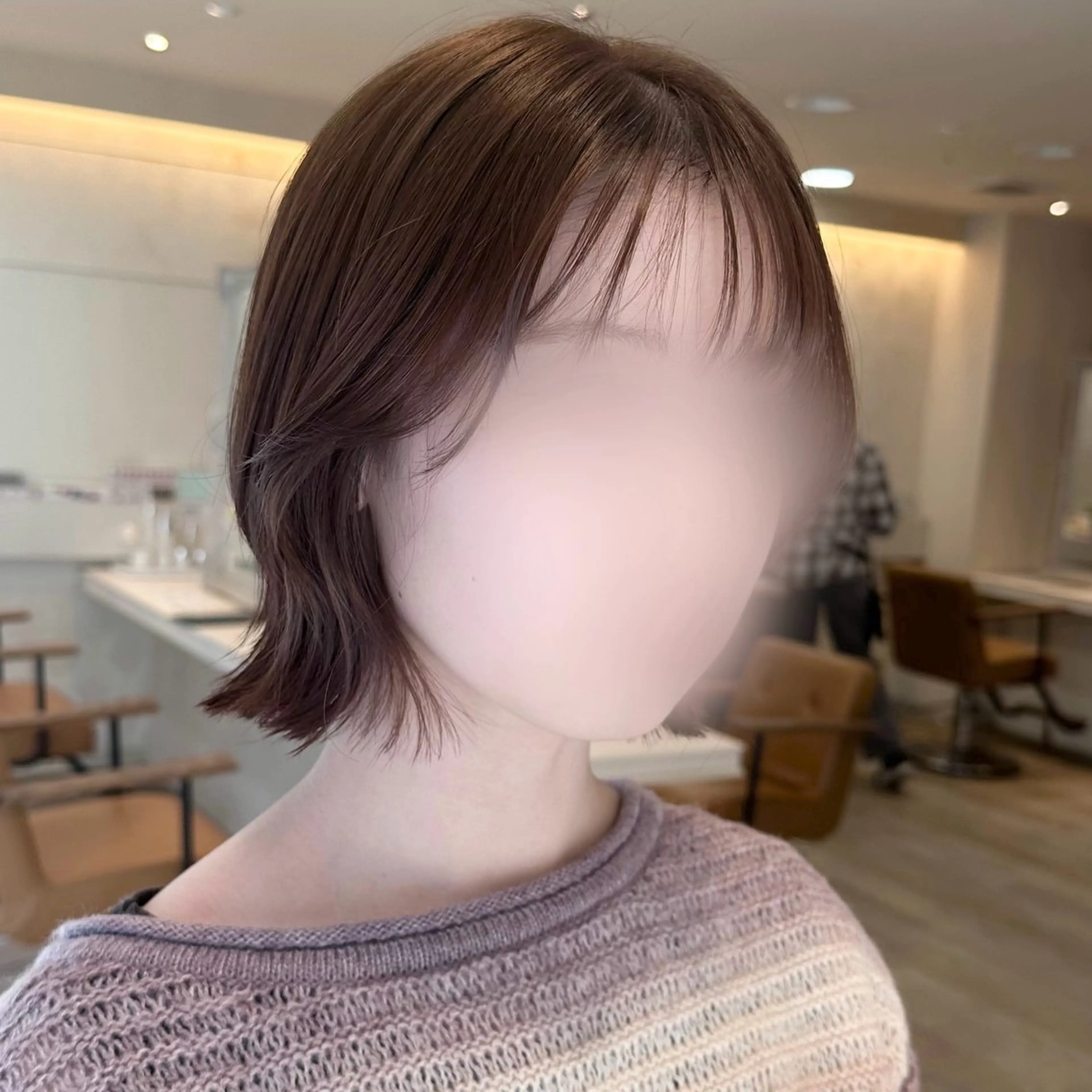 ミディアム カラー ヘアアレンジ 韓国ヘア/レイヤー 顔周りカット/ユキナのヘアスタイル