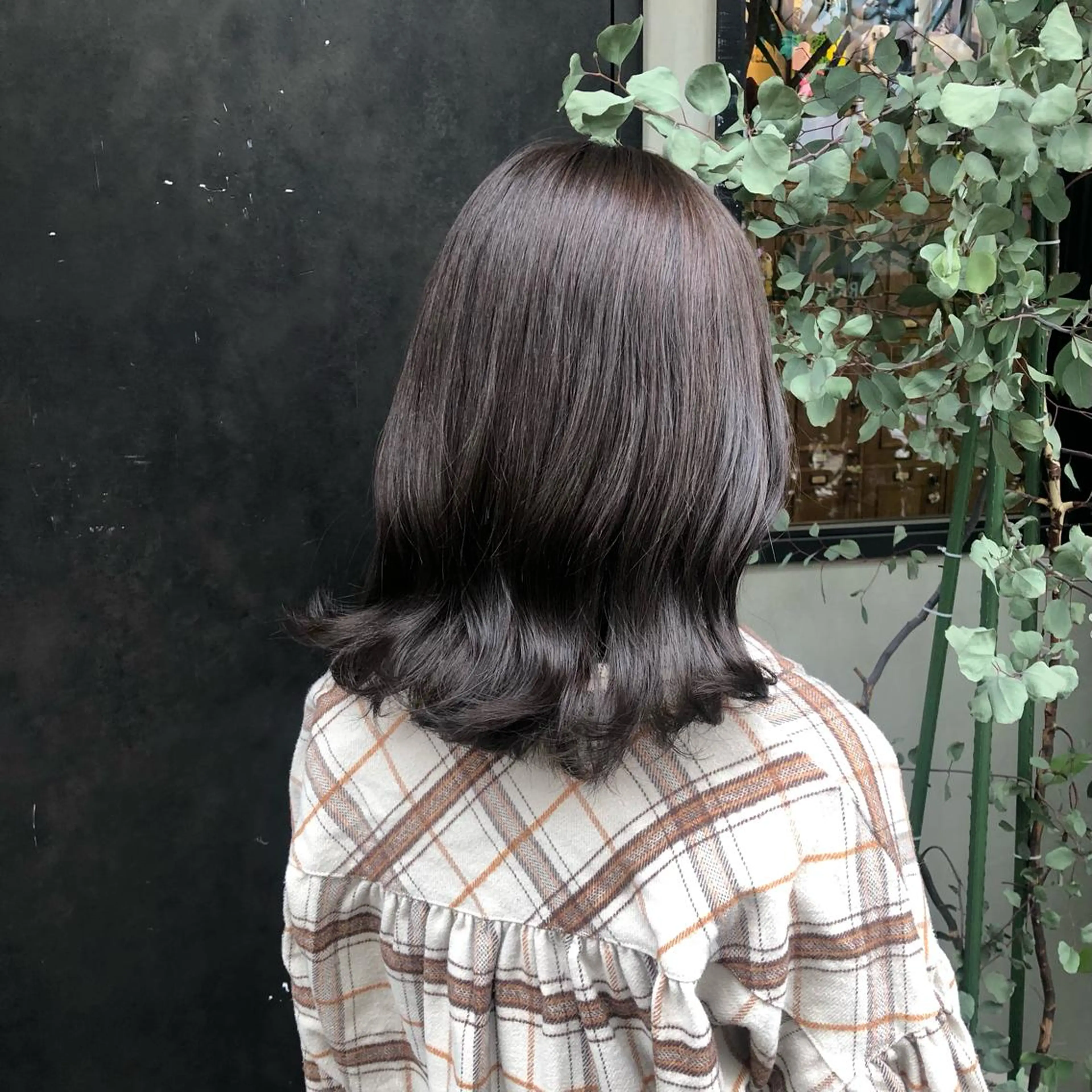 ミディアム カラー 黒髪 カット ヘアカラー トリートメント 竹内 春奈のヘアスタイル