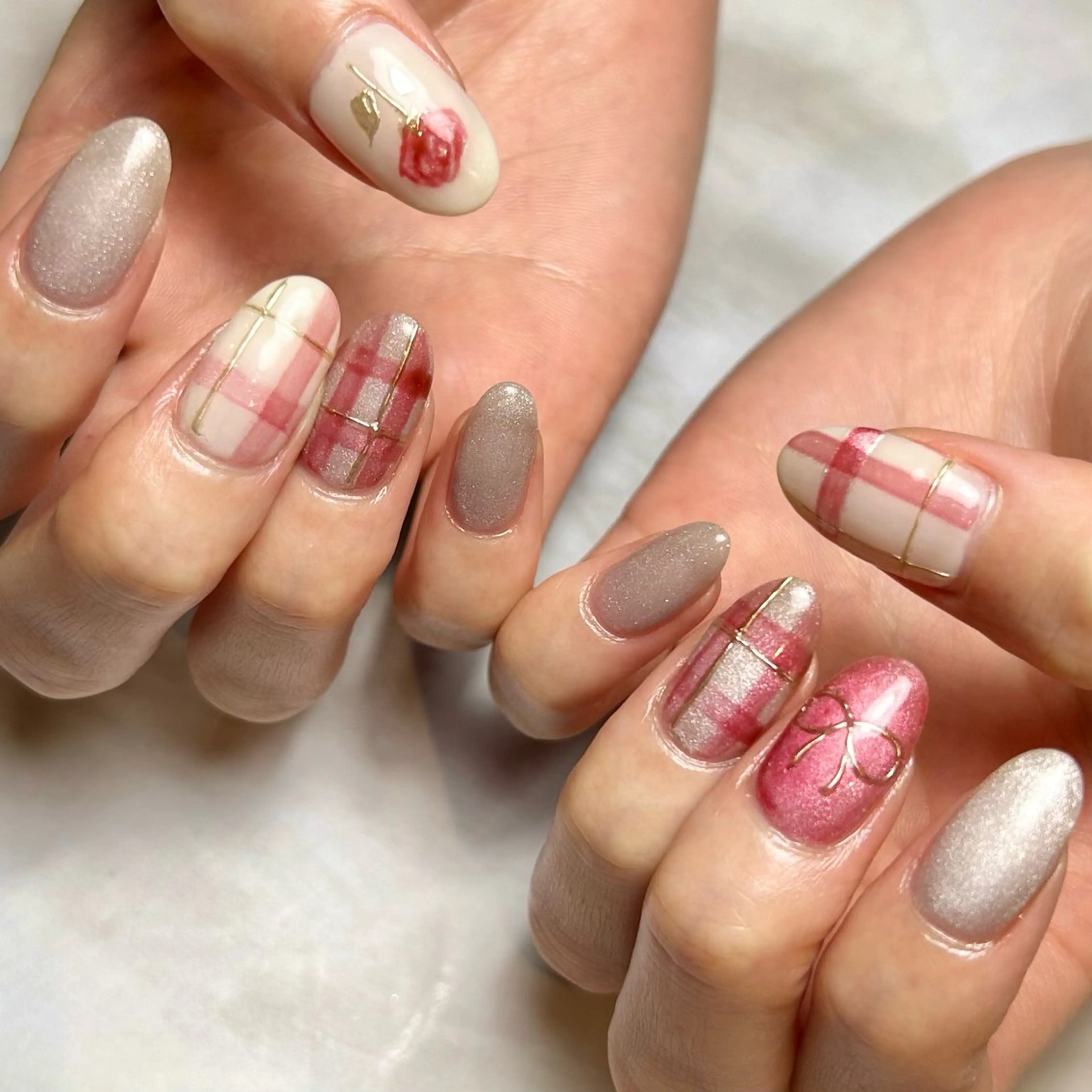 ネイル 持ち込み ピンク ハンドネイル Reflection marikoのネイルデザイン