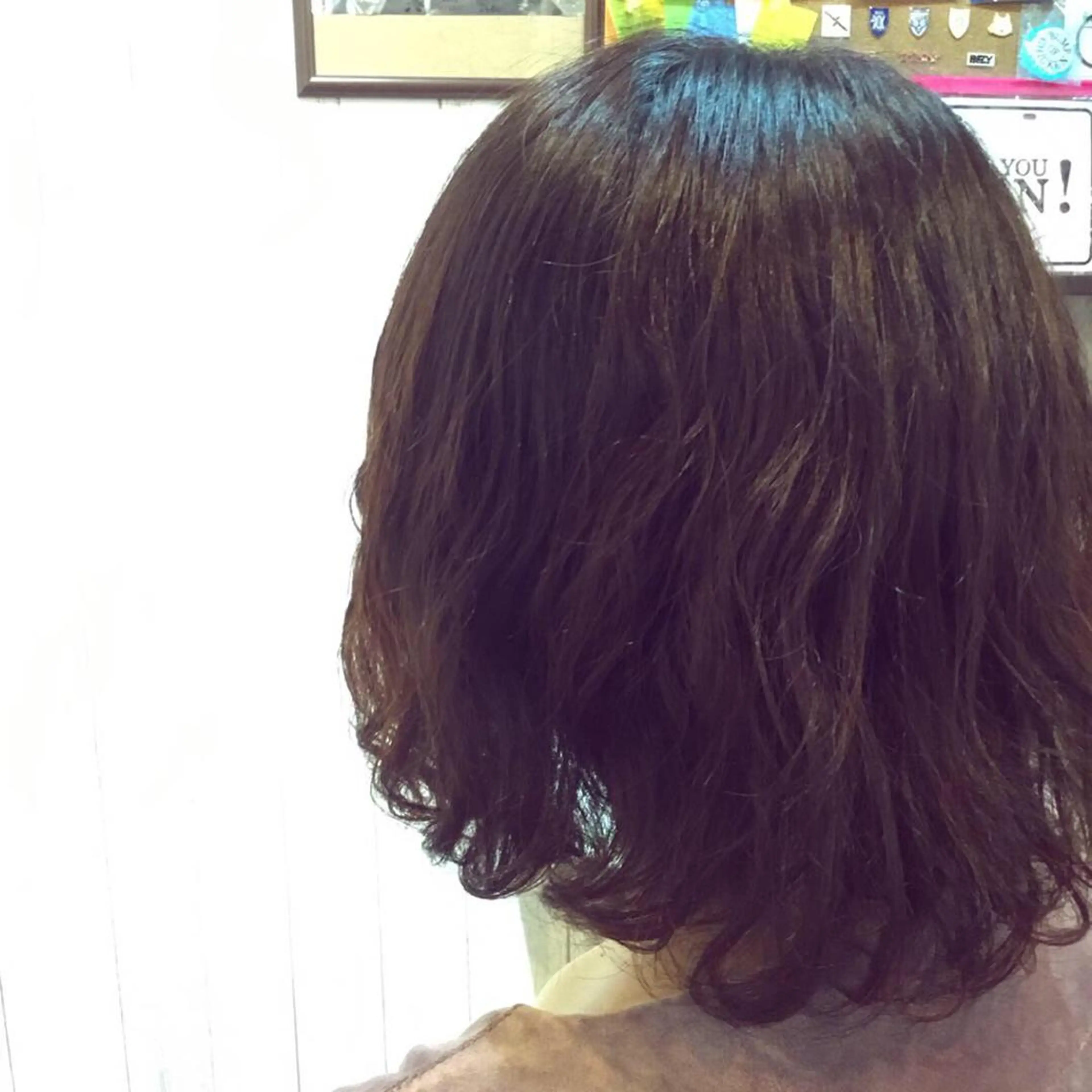 ミディアム カラー パーマ 金崎 新吾のヘアスタイル
