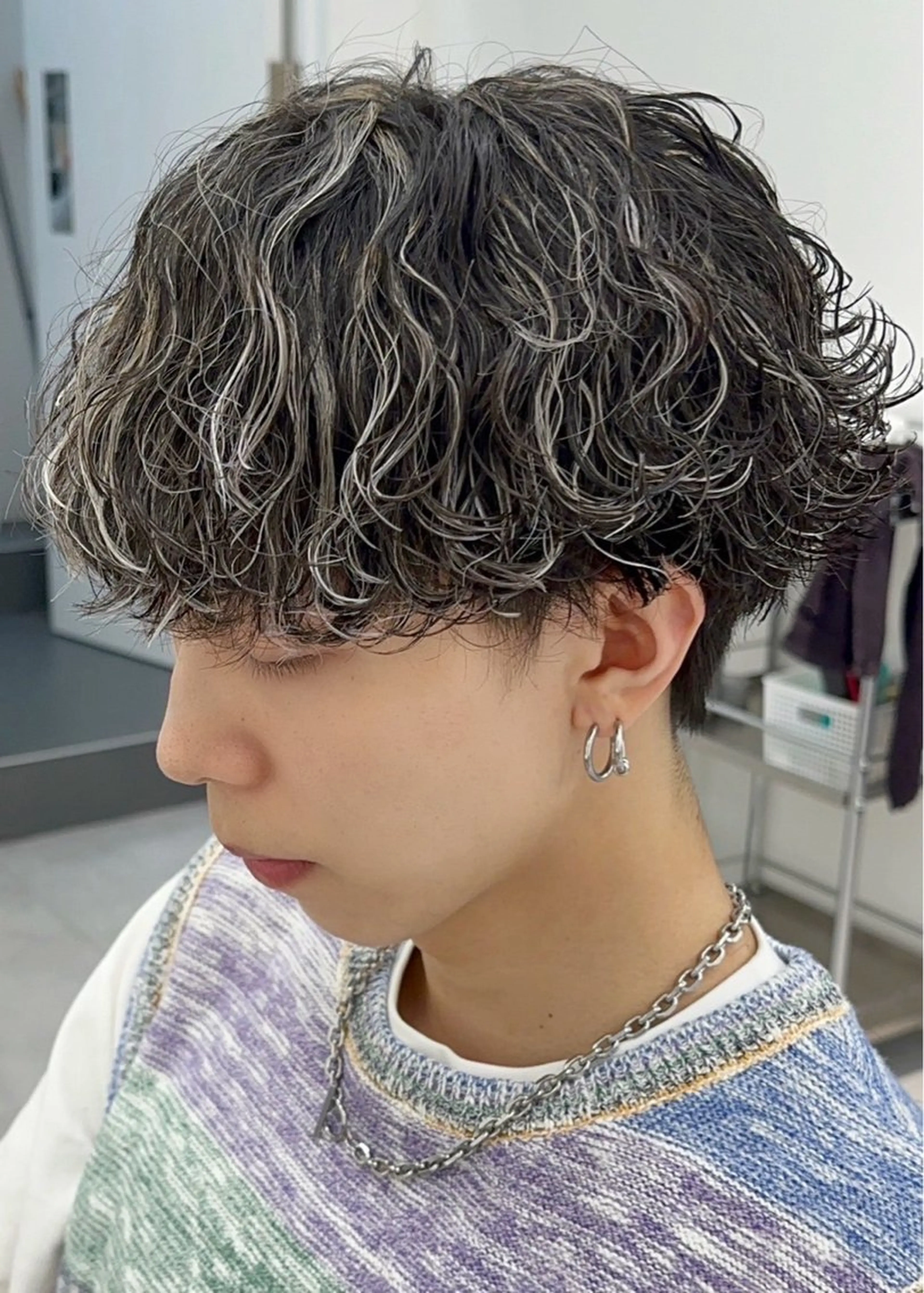 パーマ メンズ メンズパーマ 波巻きパーマ メンズ専門/パーマ 特化/栄/北出瑞貴のヘアスタイル