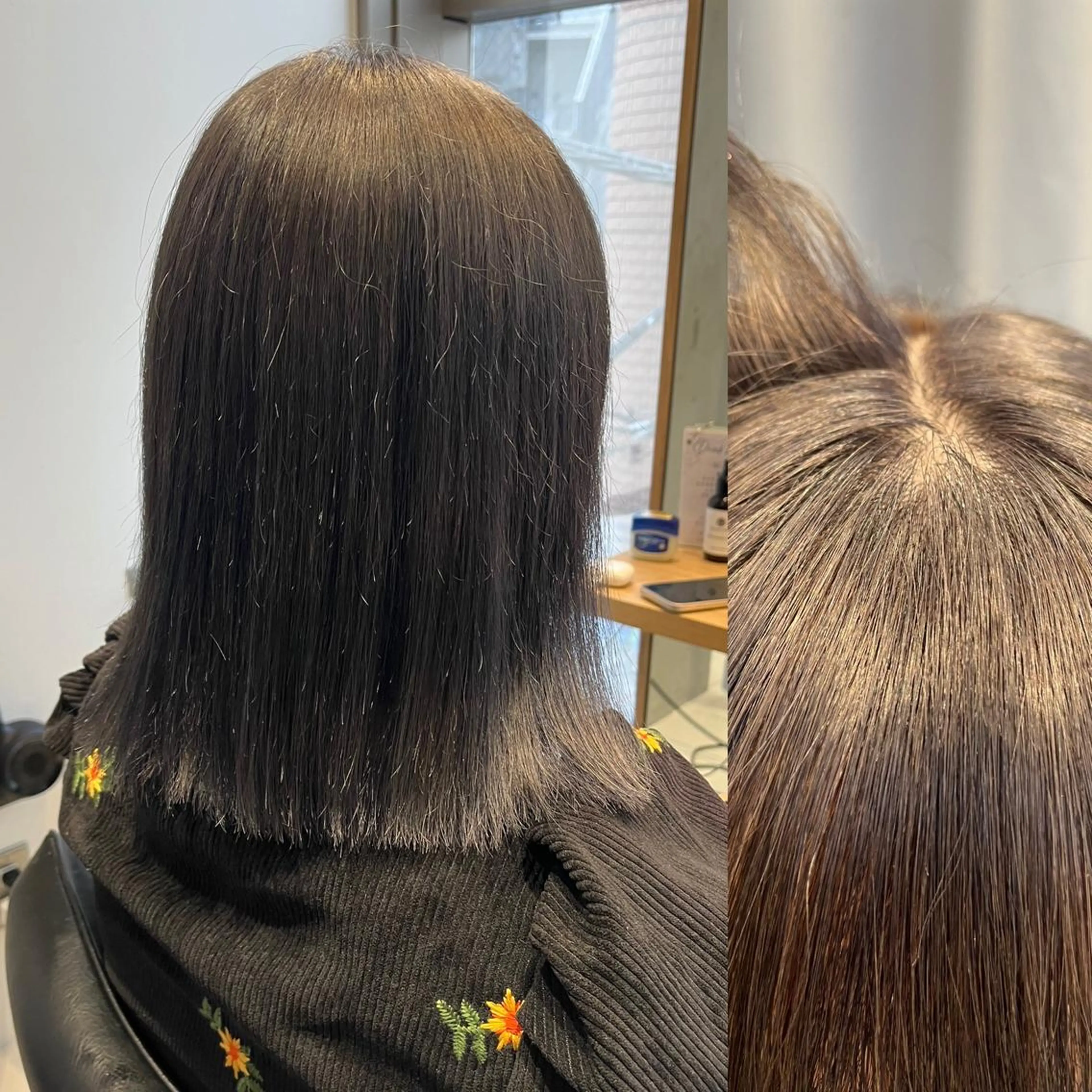 ミディアム ラベンダーベージュ ラベンダーブラウン ピンクブラウン レッドブラウン 顔周りカット stylist ◎RUKI.のヘアスタイル