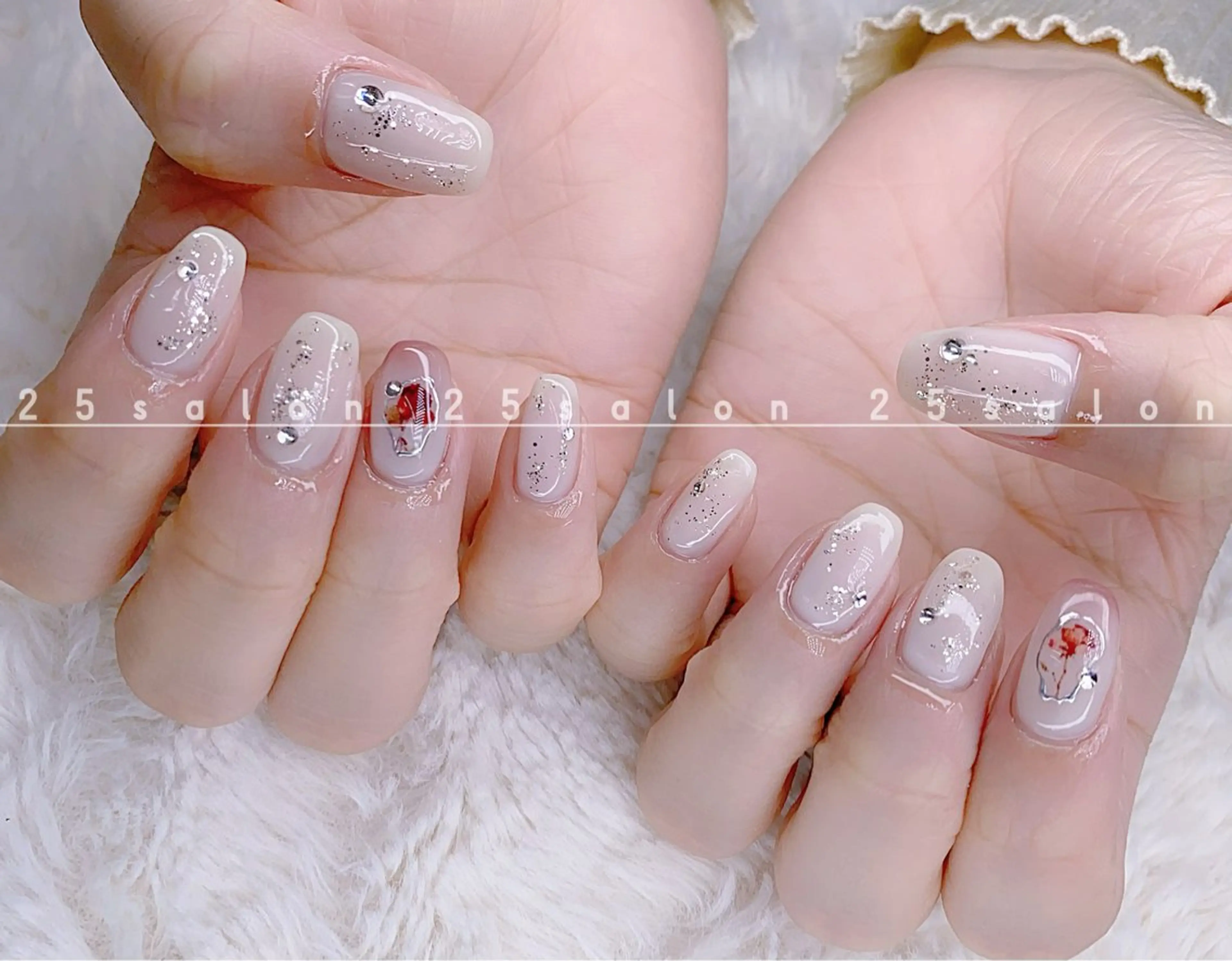 ネイル ジェルネイル 韓国ネイル ニュアンスネイル パラジェル ワンホンネイル 2 5のマツエク・マツパデザイン