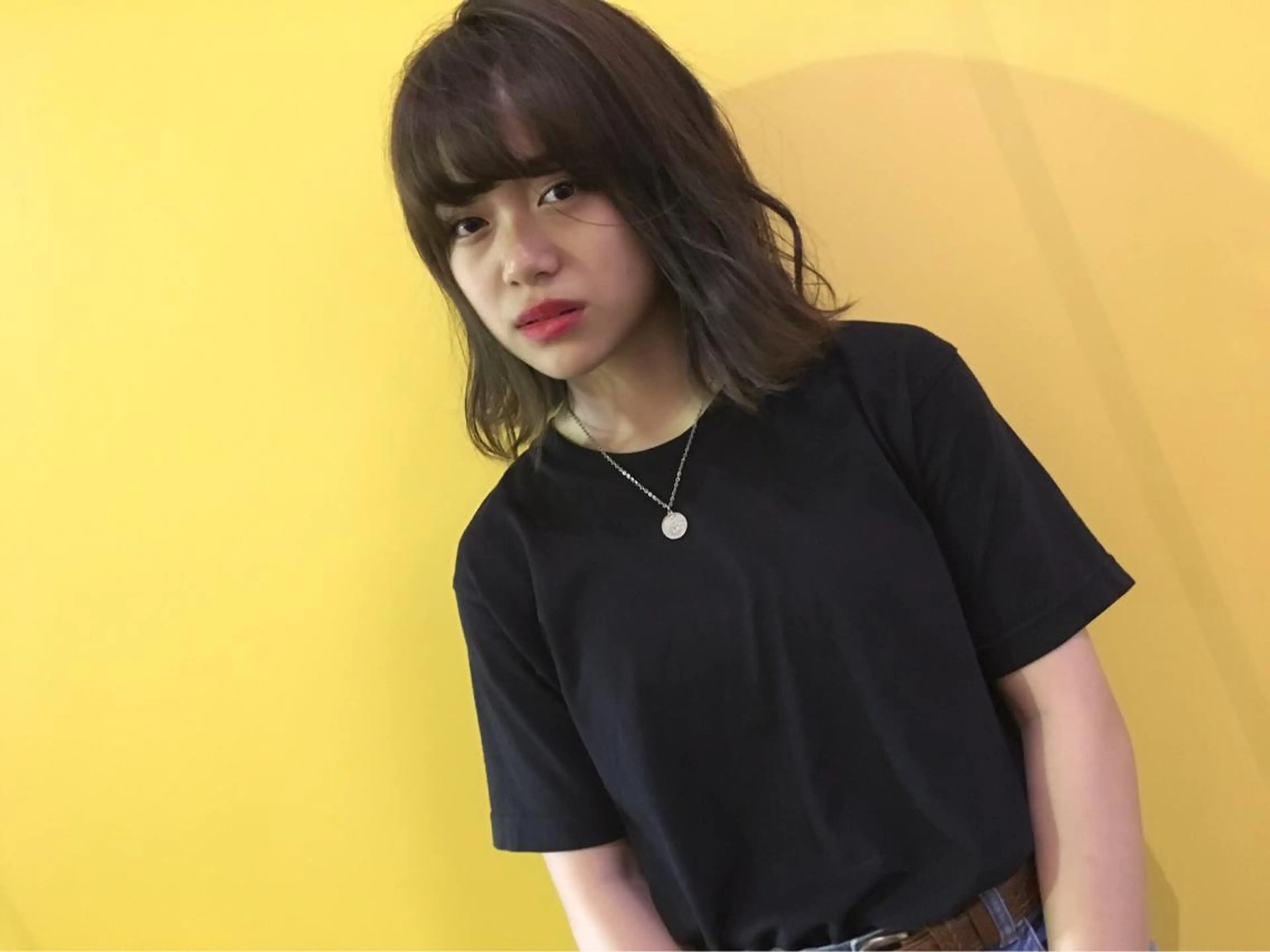 ミディアム カラー アディクシーカラー ブリーチ 透明感カラー ブリーチなしカラー ツヤ美髪💐 髪質改善/高山愛来のヘアスタイル