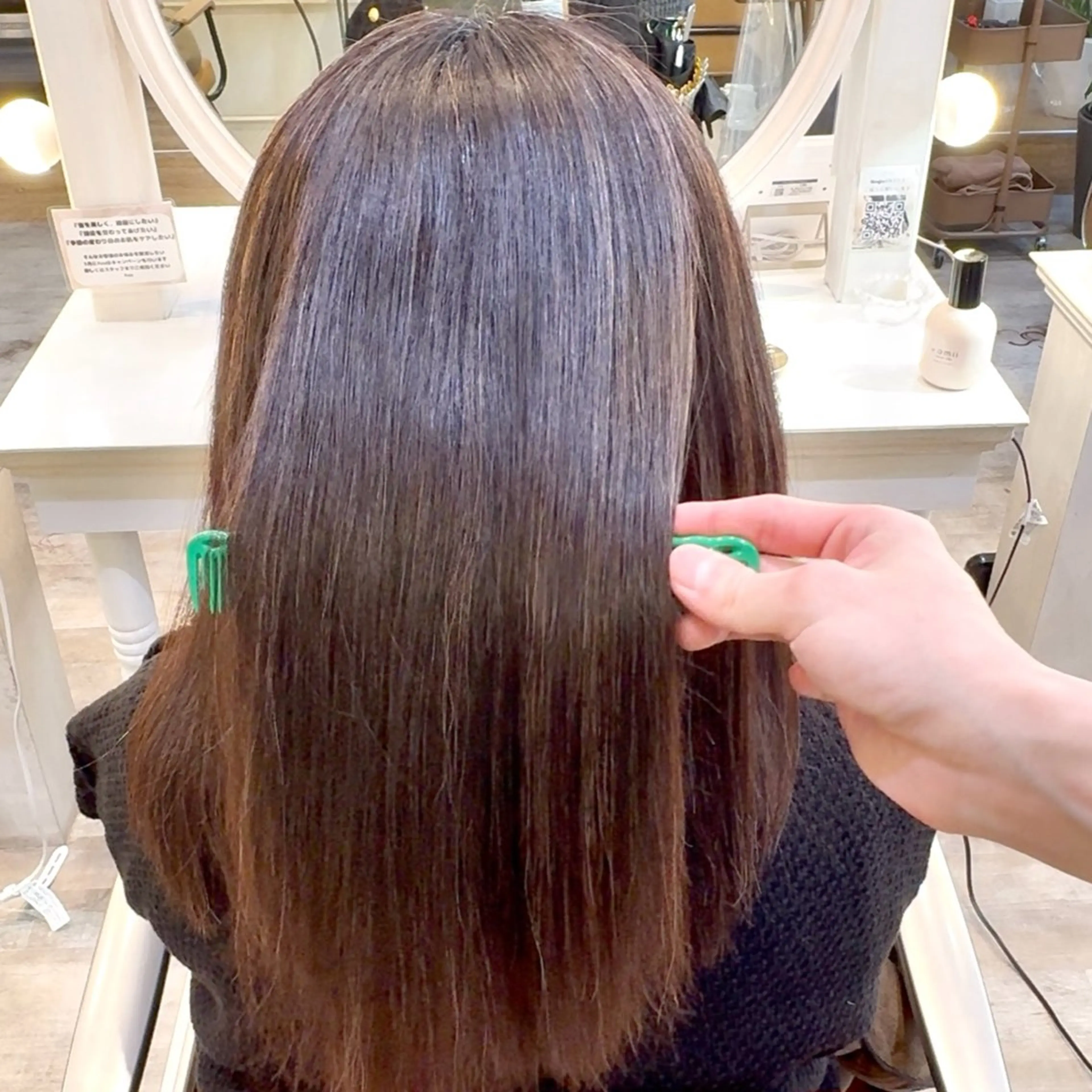 セミロング 縮毛矯正 ボブ職人/メンズバレ イヤージュ職人のヘアスタイル