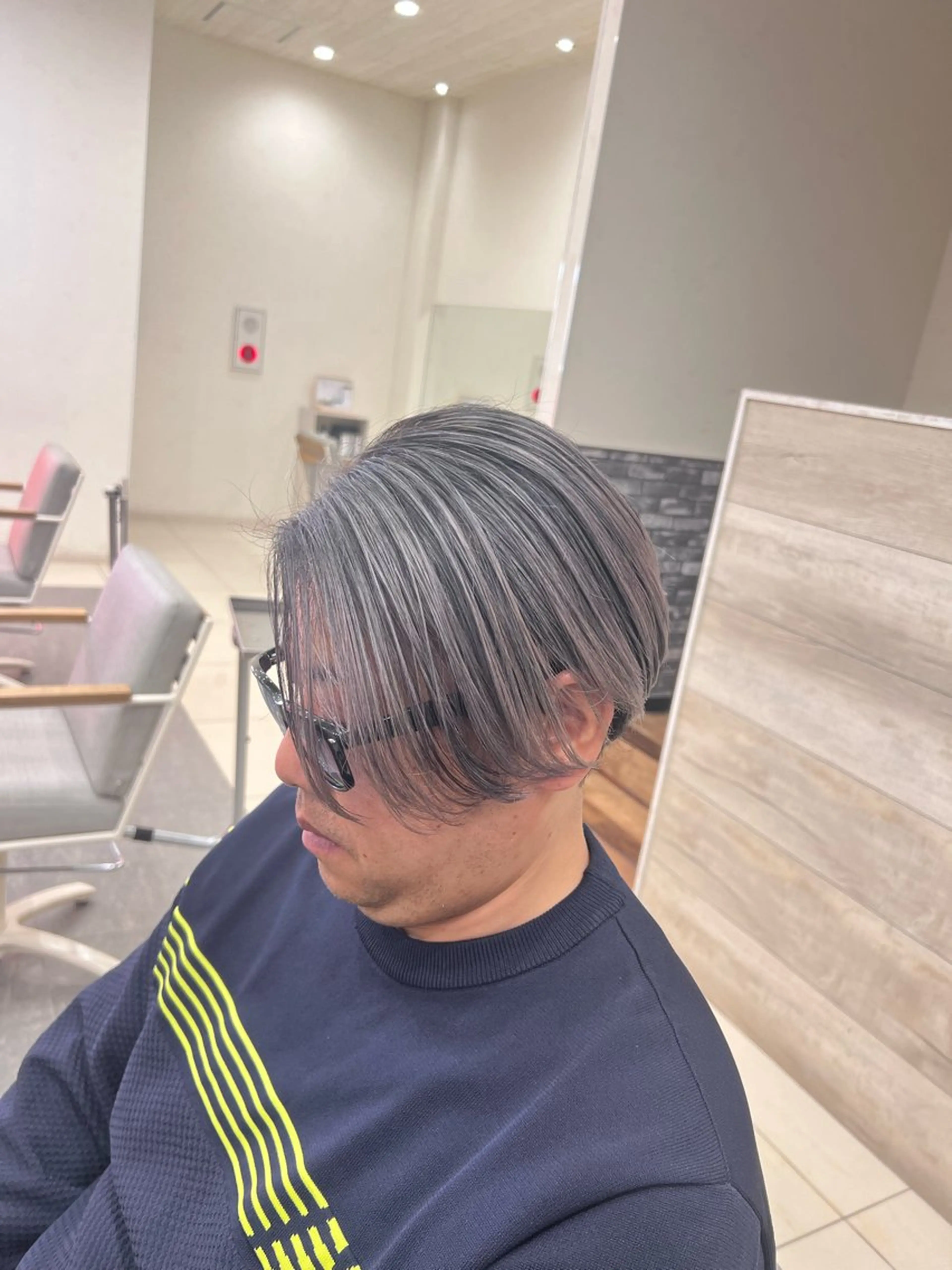 ショート メンズ 太白区/白髪ぼかし ハイライト/千葉達人のヘアスタイル