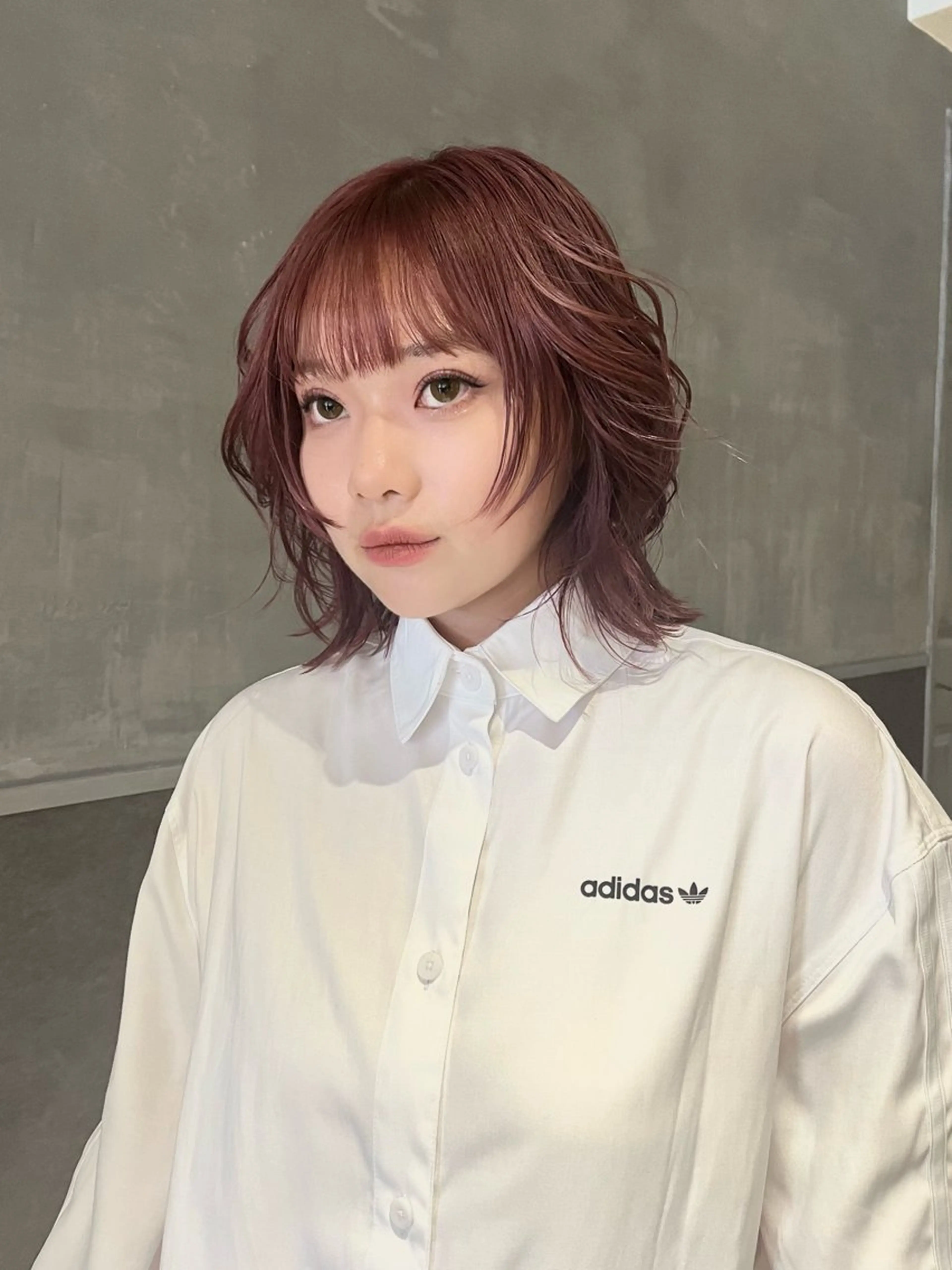ミディアム カラー カット ヘアカラー トリートメント 田中 里奈のヘアスタイル