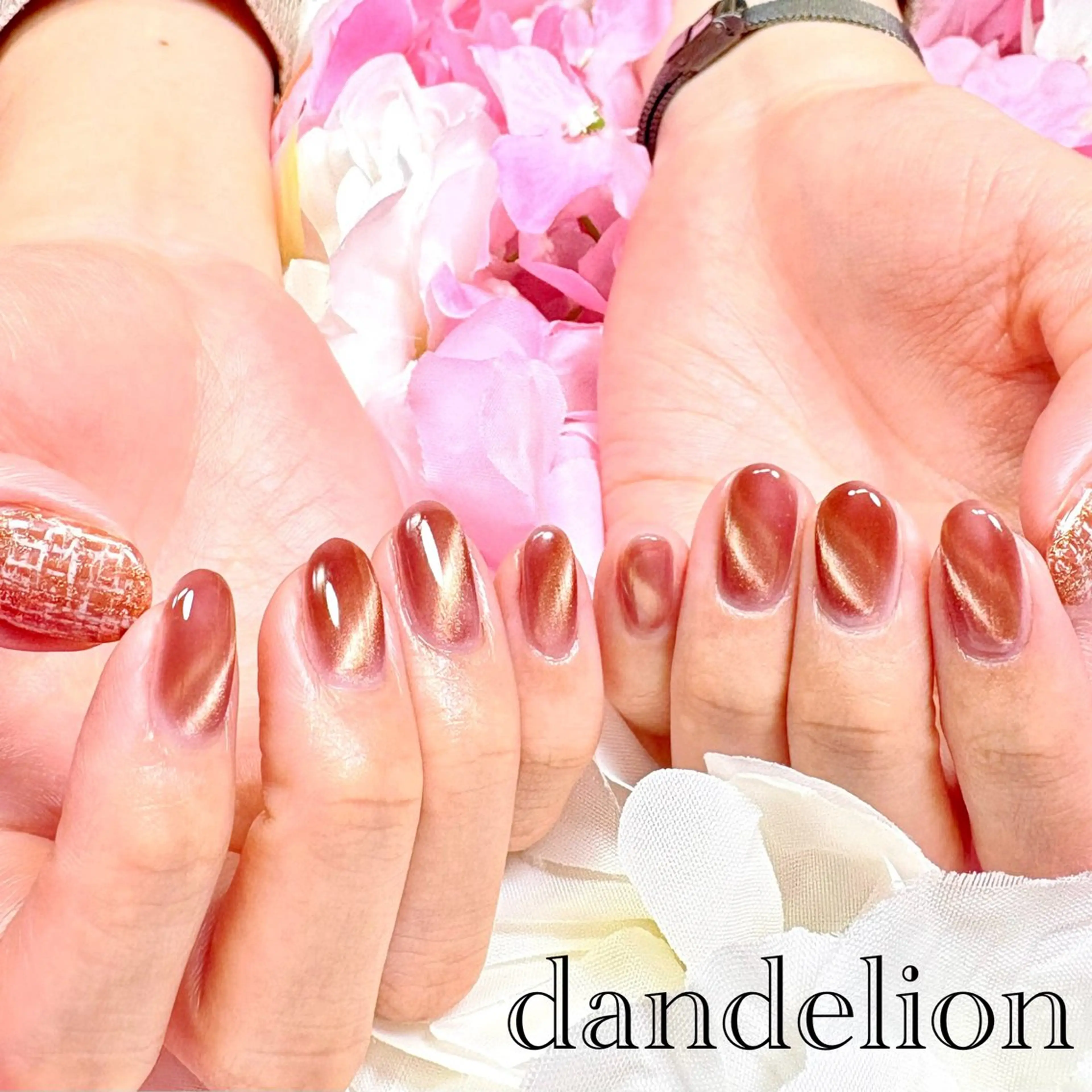 ネイル ハンドネイル ハンドケア dandelion ダンデライオンのネイルデザイン