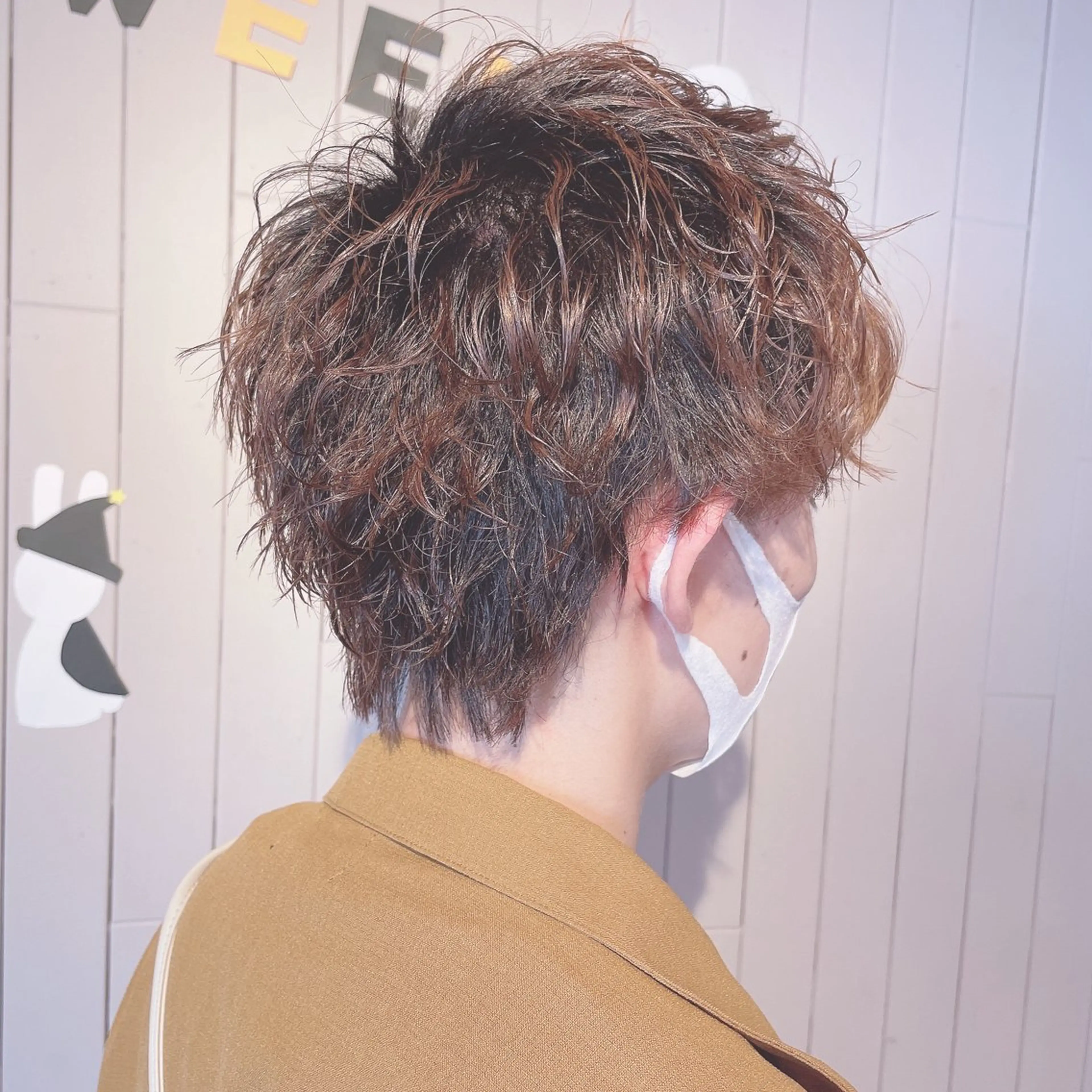 ショート パーマ メンズ 波巻きパーマ カット パーマ ❣️モードケイズ塚口 和田一将のヘアスタイル