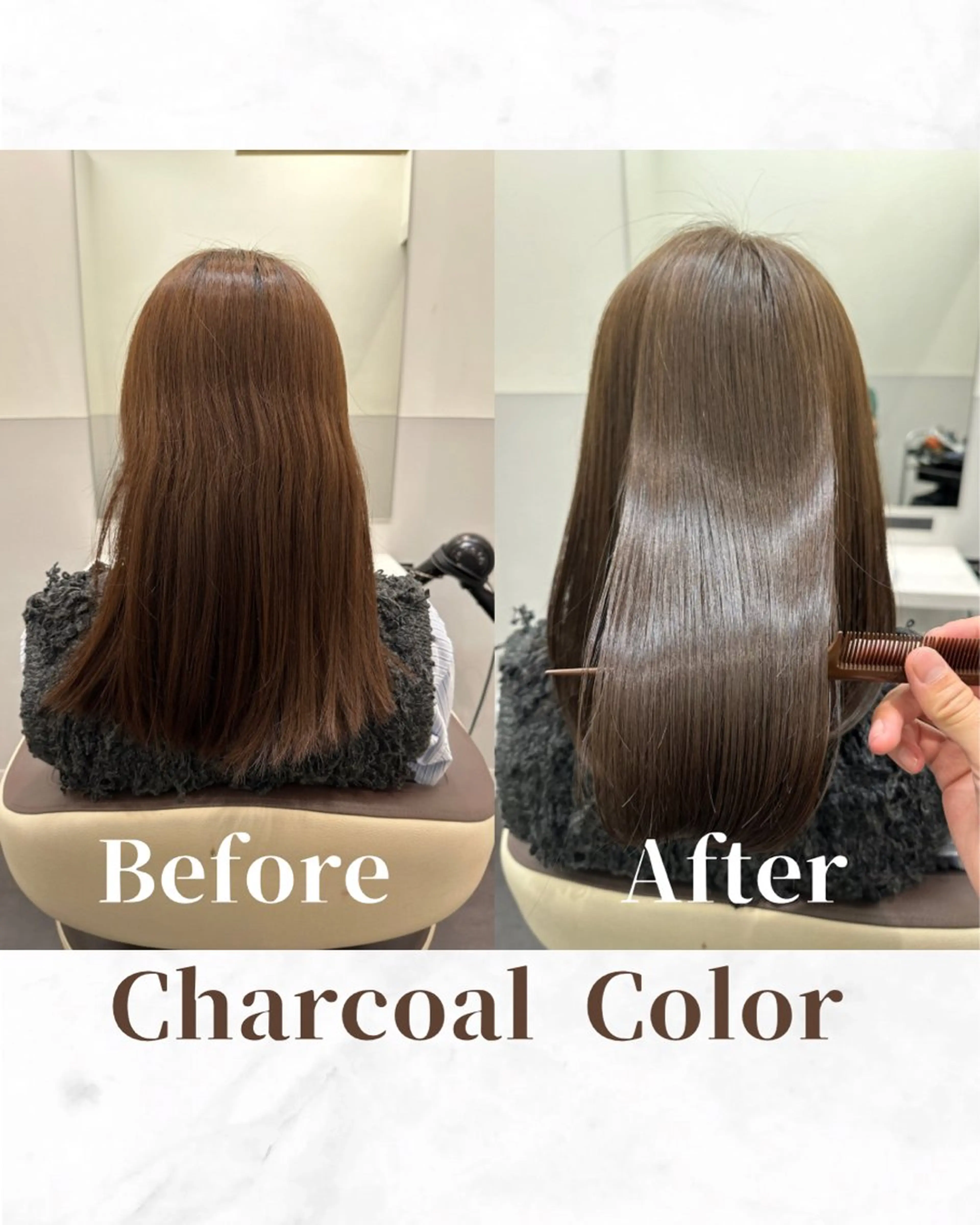 セミロング カラー ブラウンカラー ケアカラー レイヤーカット トリートメント カット ヘアカラー トリートメント 【美髪矯正 /髪質改善】RINのヘアスタイル