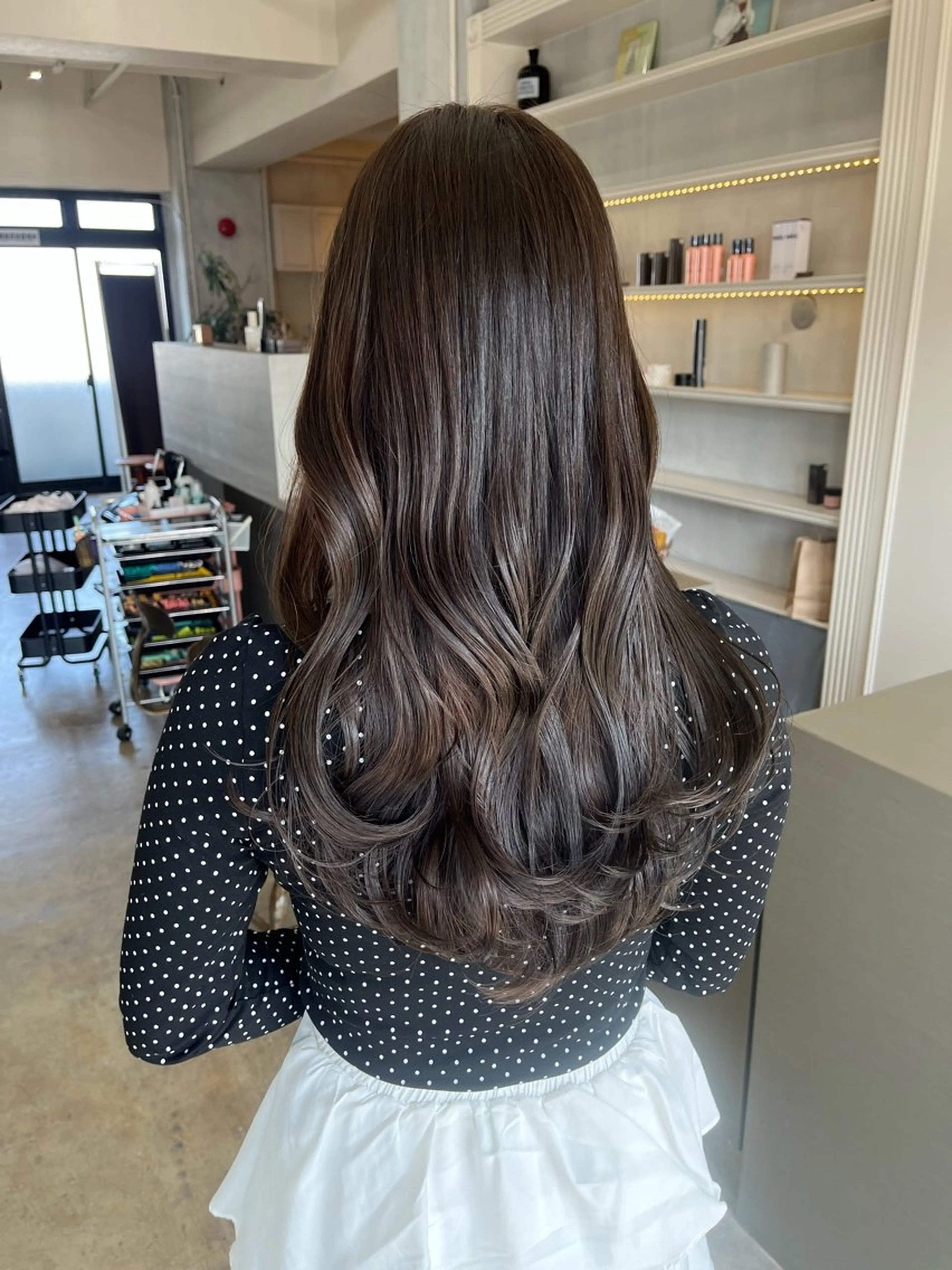 ロング カット ヘアカラー トリートメント 髪質改善×ブリーチ 無しWカラー🫧天神のヘアスタイル