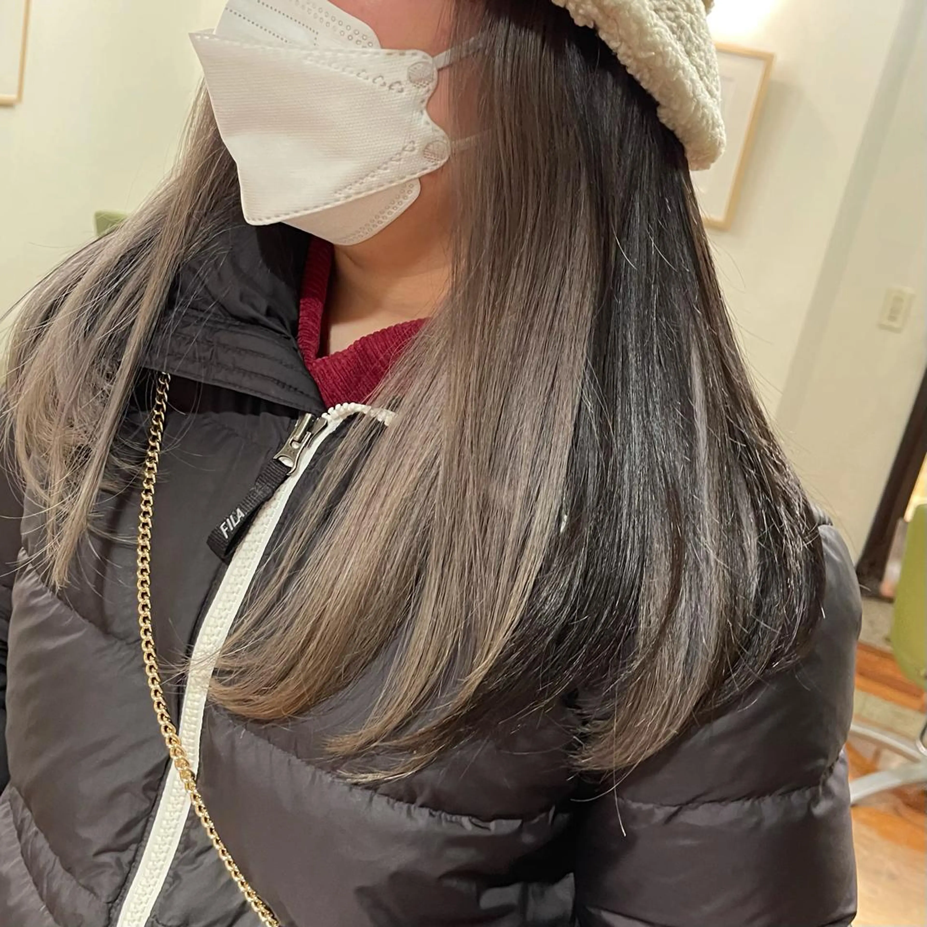 ロング カラー ベージュカラー ブリーチ ホワイトベージュ yu-ri🩷 韓国ヘアのヘアスタイル