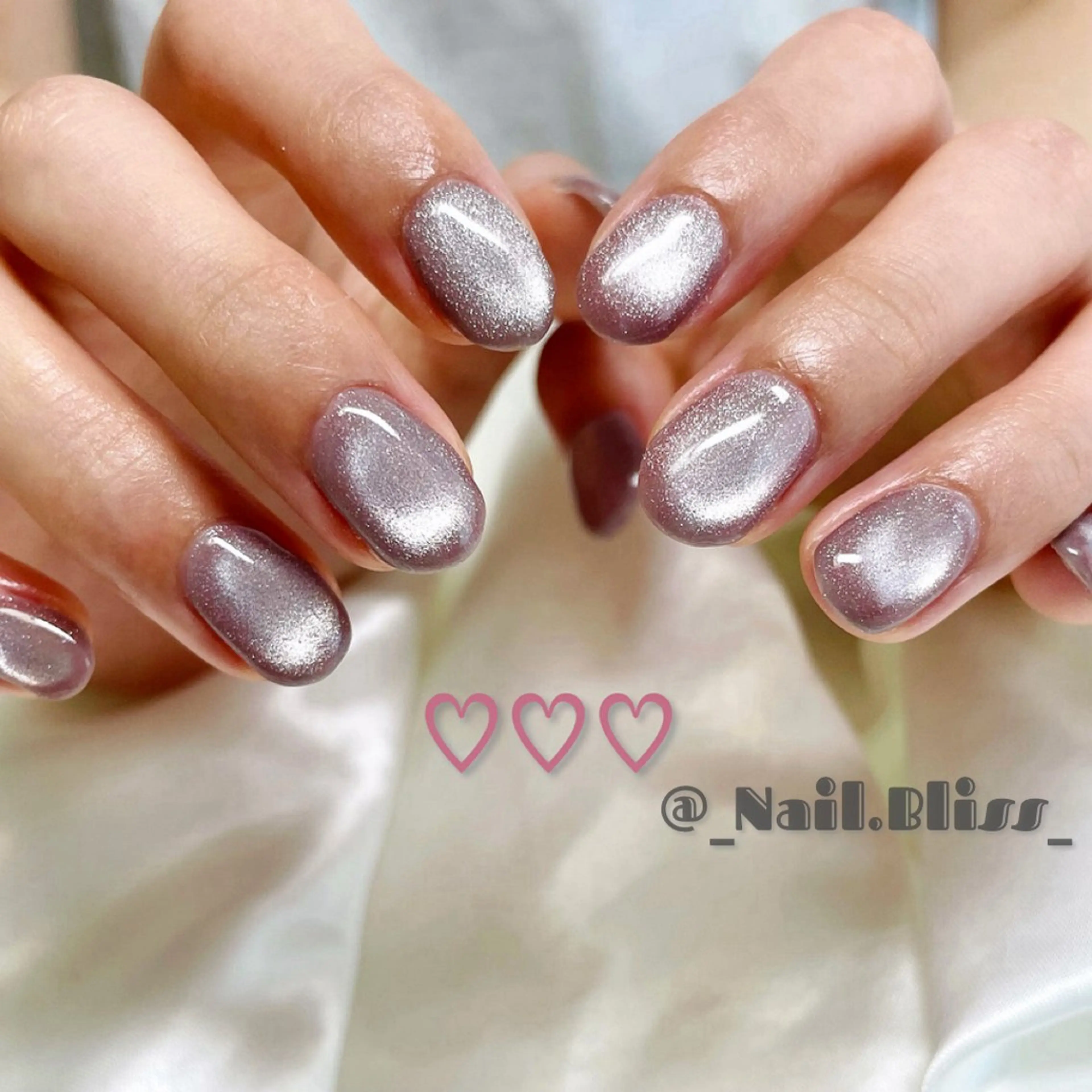 ネイル 氷ネイル・うるうるネイル マグネットネイル ハンドネイル NAIL BLISSのネイルデザイン