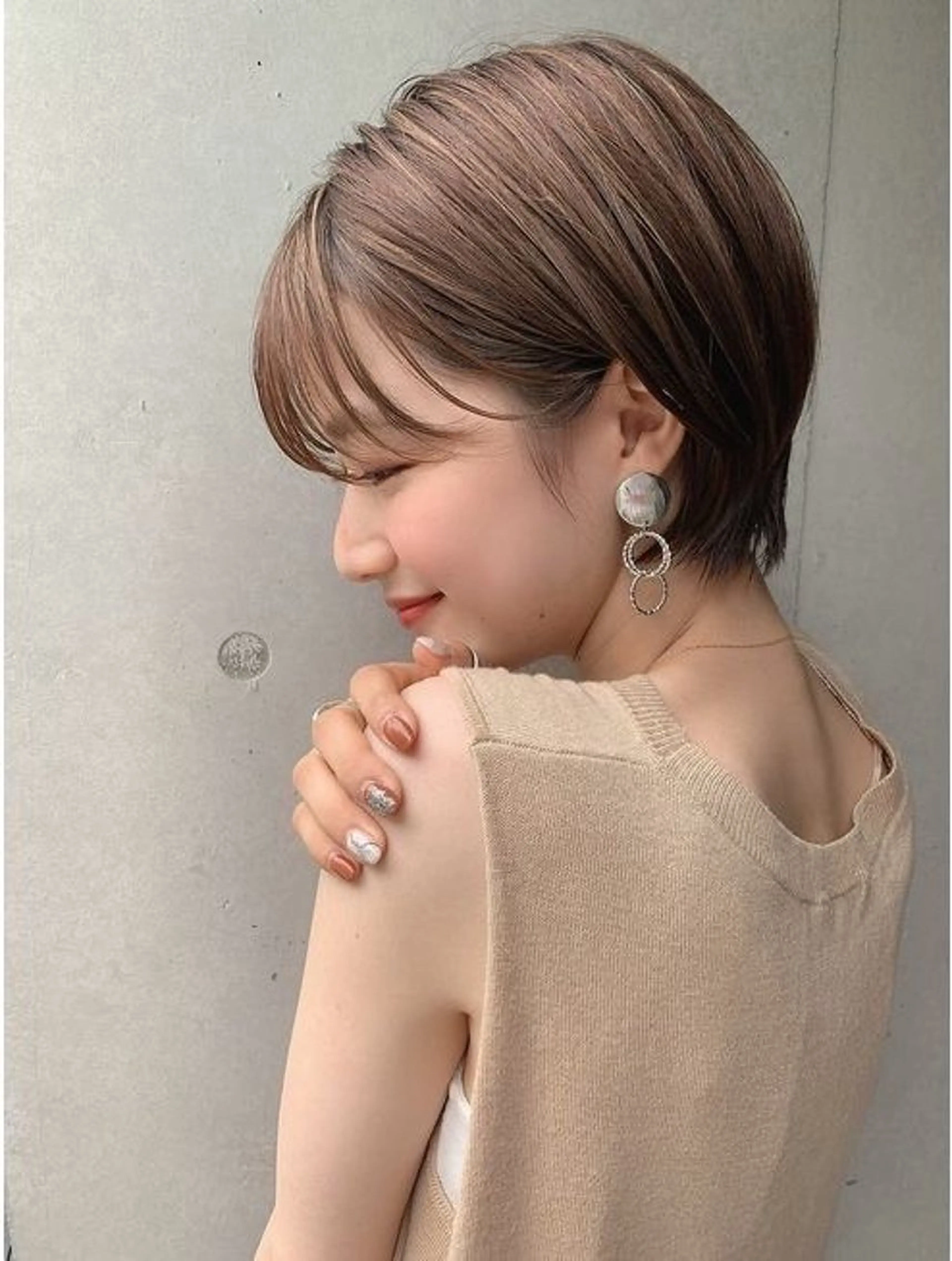 ショート レイヤーボブ/ 艶カラー/サナ🌼のヘアスタイル