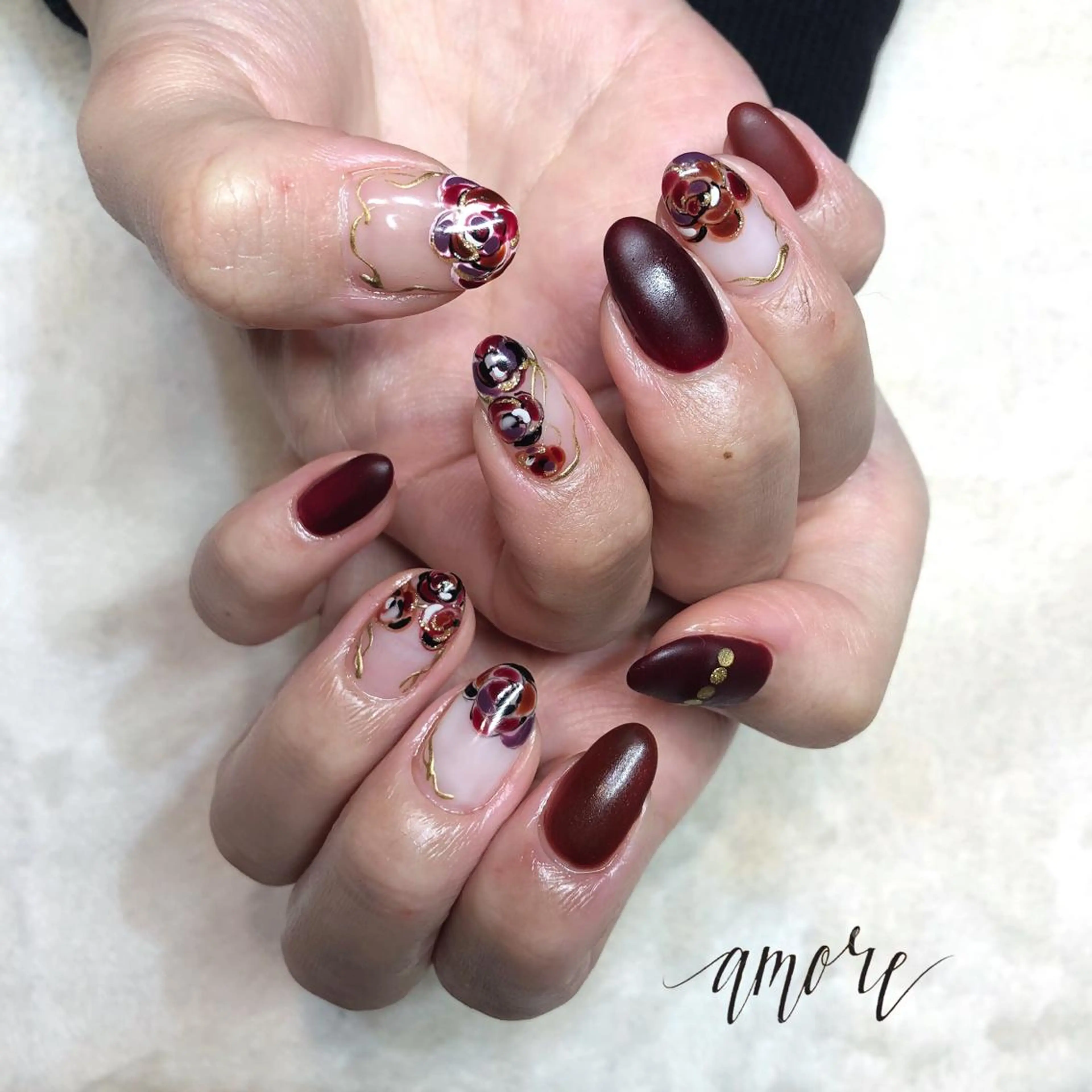 ネイル アートネイル ジェルネイル マットネイル ニュアンスネイル You kyehwaのネイルデザイン