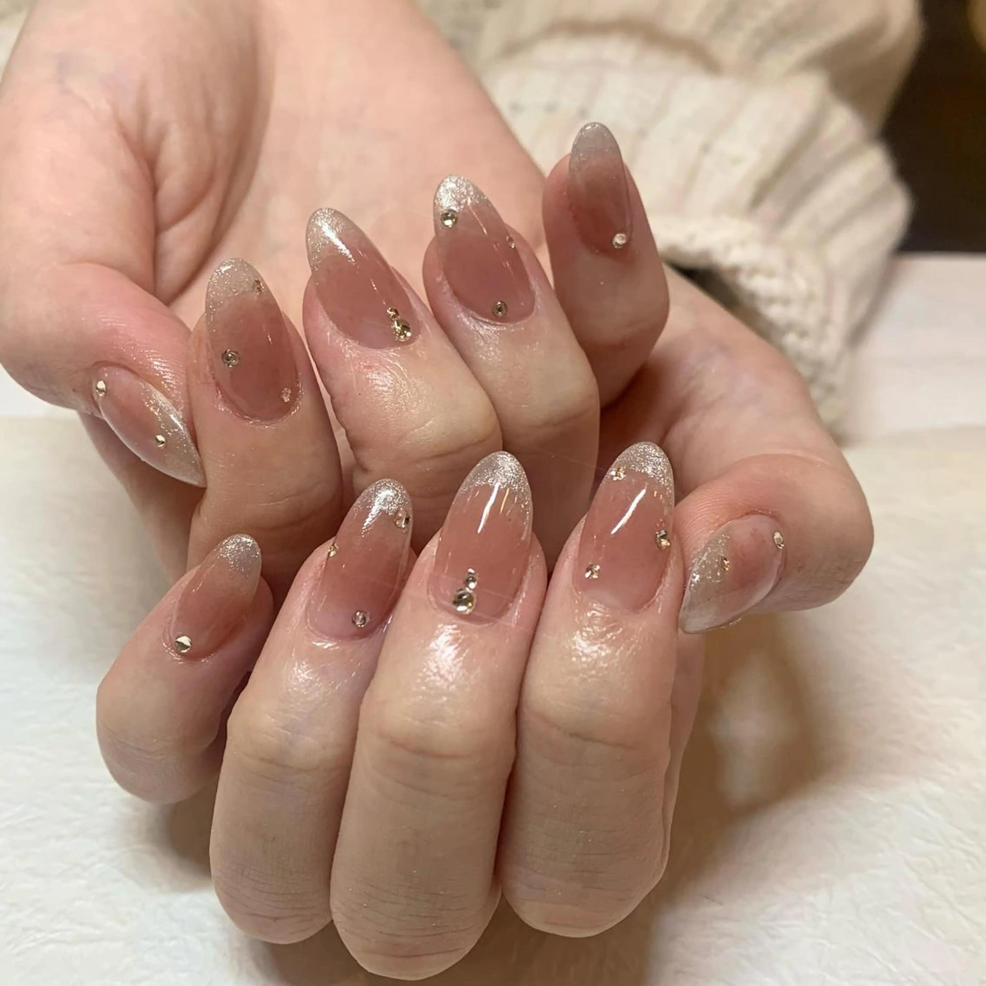 ネイル フレンチネイル マグネットネイル マグネットフレンチ Nail doroomのネイルデザイン
