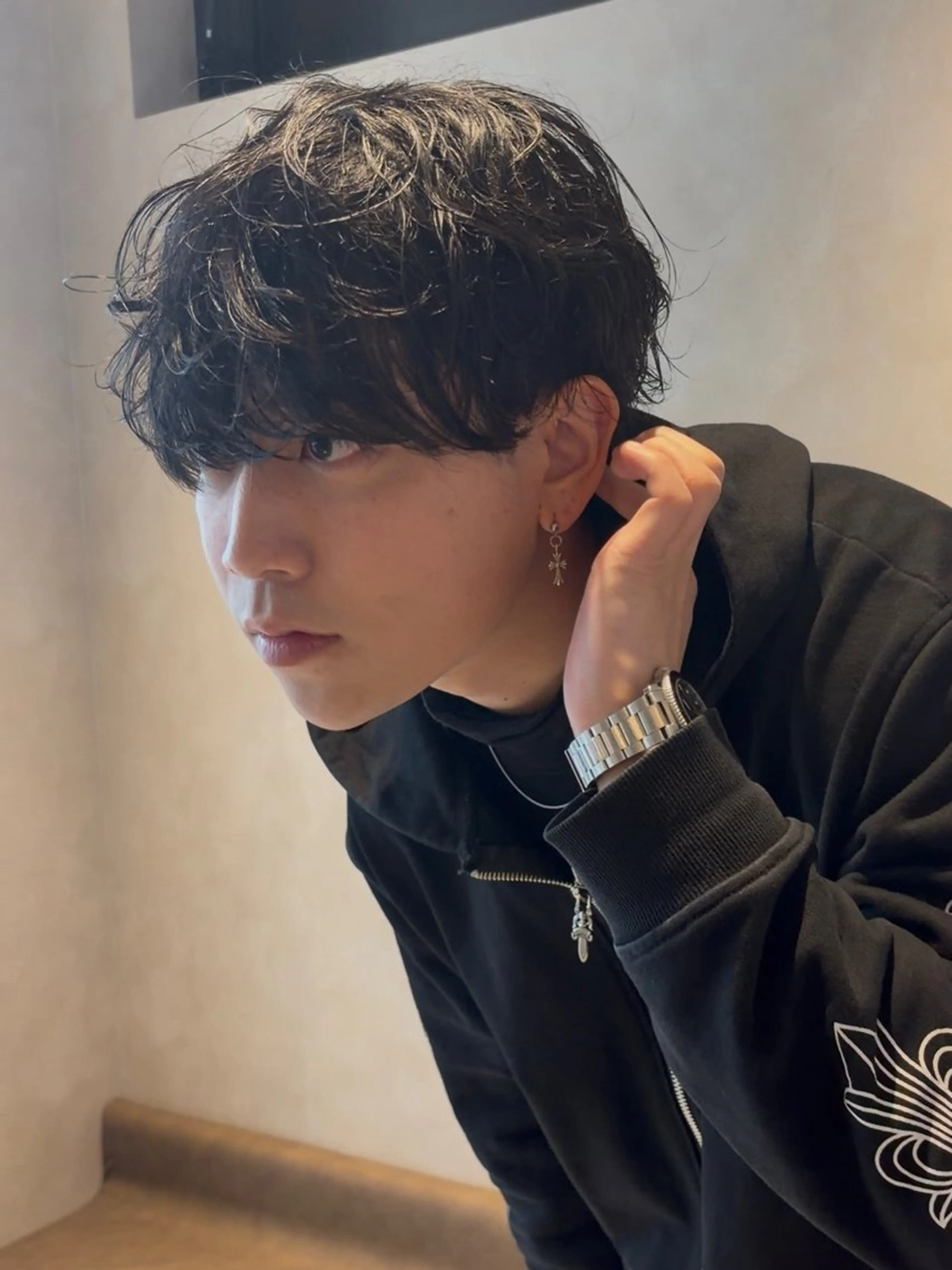 ショート パーマ ヒナ/アイドル再現 ヘア/メンズヘア🦋のヘアスタイル