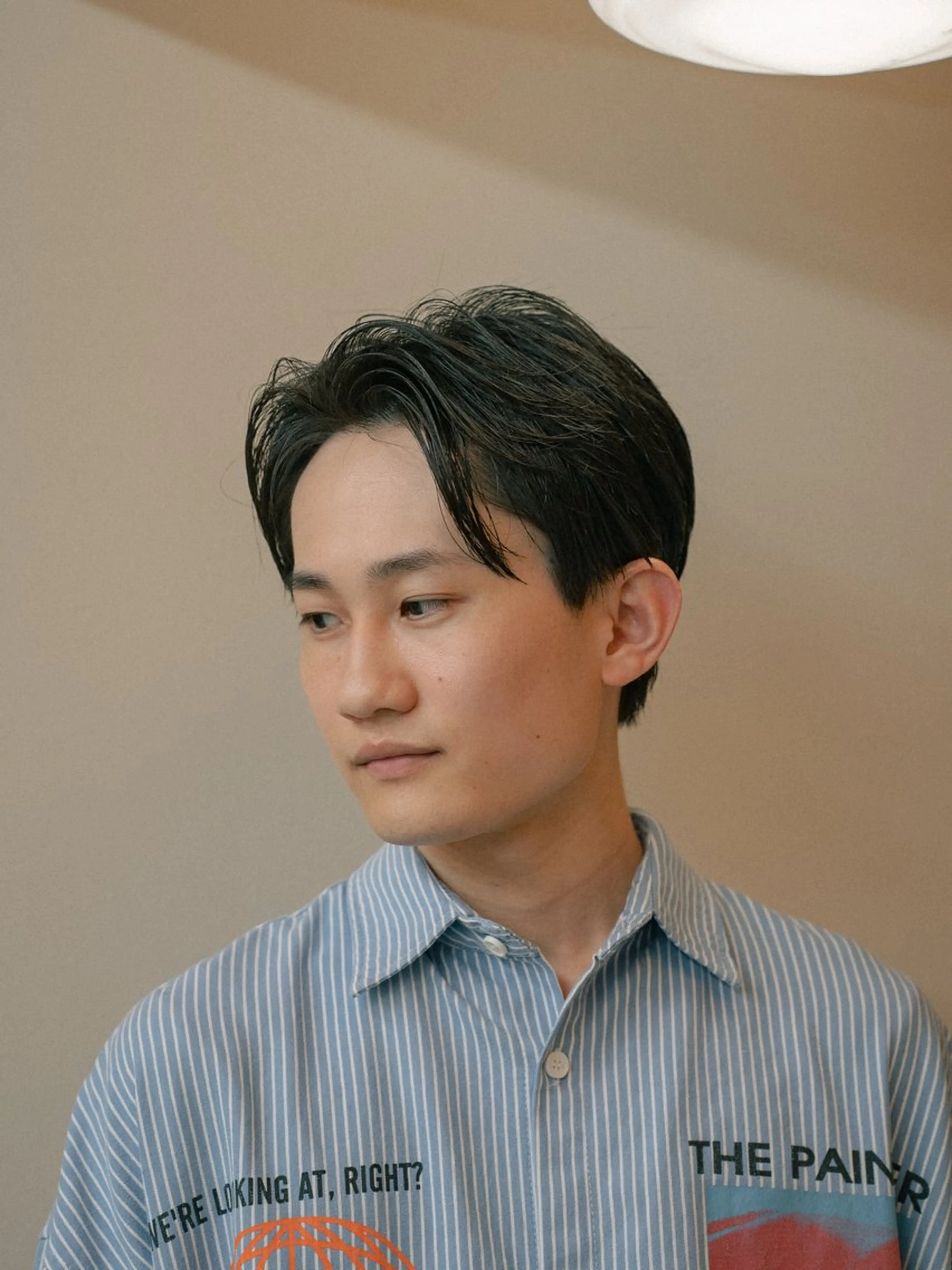 ショート カラー パーマ メンズ センターパート ショートヘア カット パーマ 🔗メンズサロン🔗 Kieのヘアスタイル