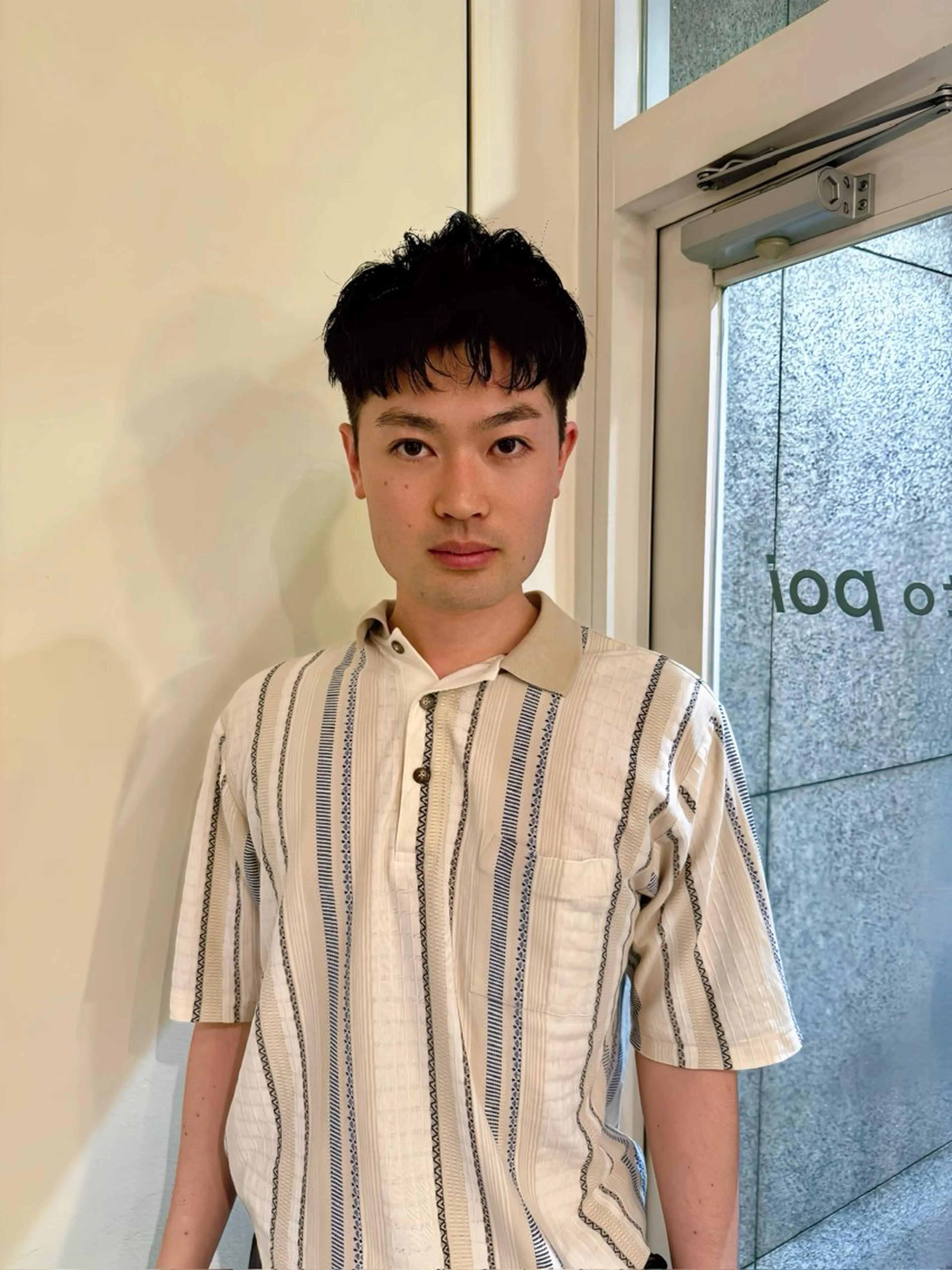 メンズ カット パーマ トリートメント タツキ／レイヤー／ パーマ／艶カラーのヘアスタイル