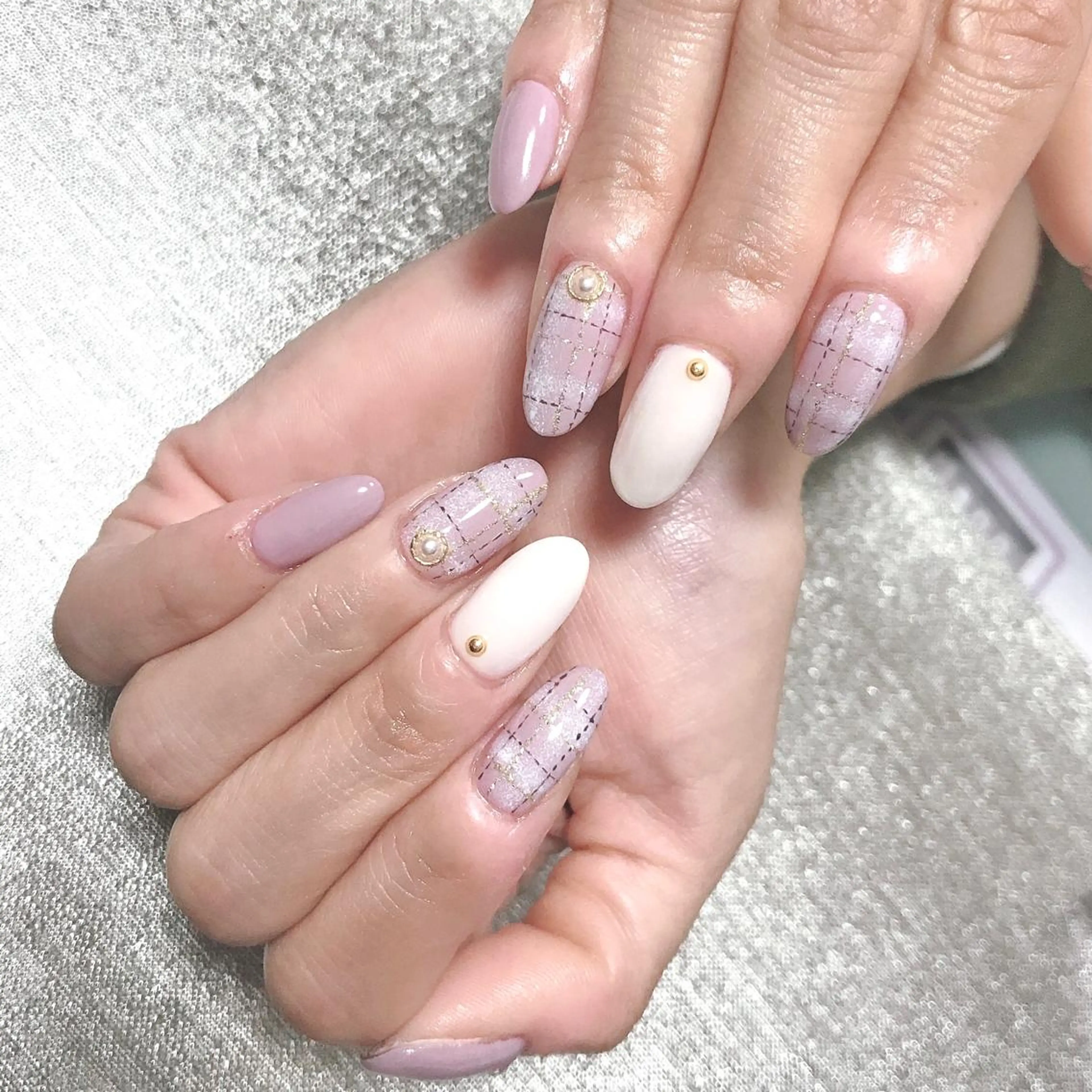 ネイル アートネイル ワンカラーネイル 冬ネイル ステラ marikominoのネイルデザイン