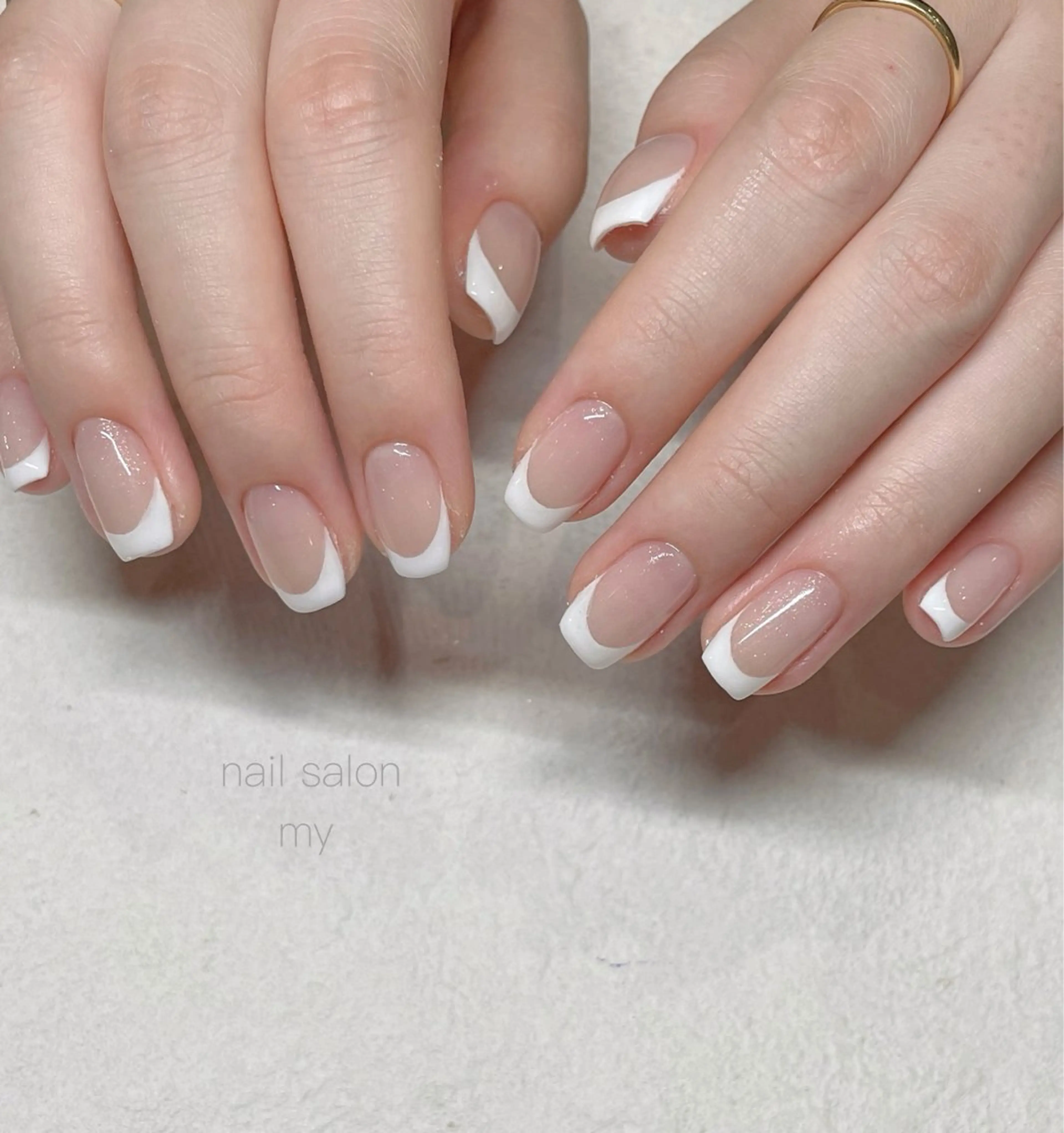 ネイル フレンチネイル 韓国ネイル ニュアンスネイル ワンホンネイル ハンドネイル NailSalon MYのネイルデザイン