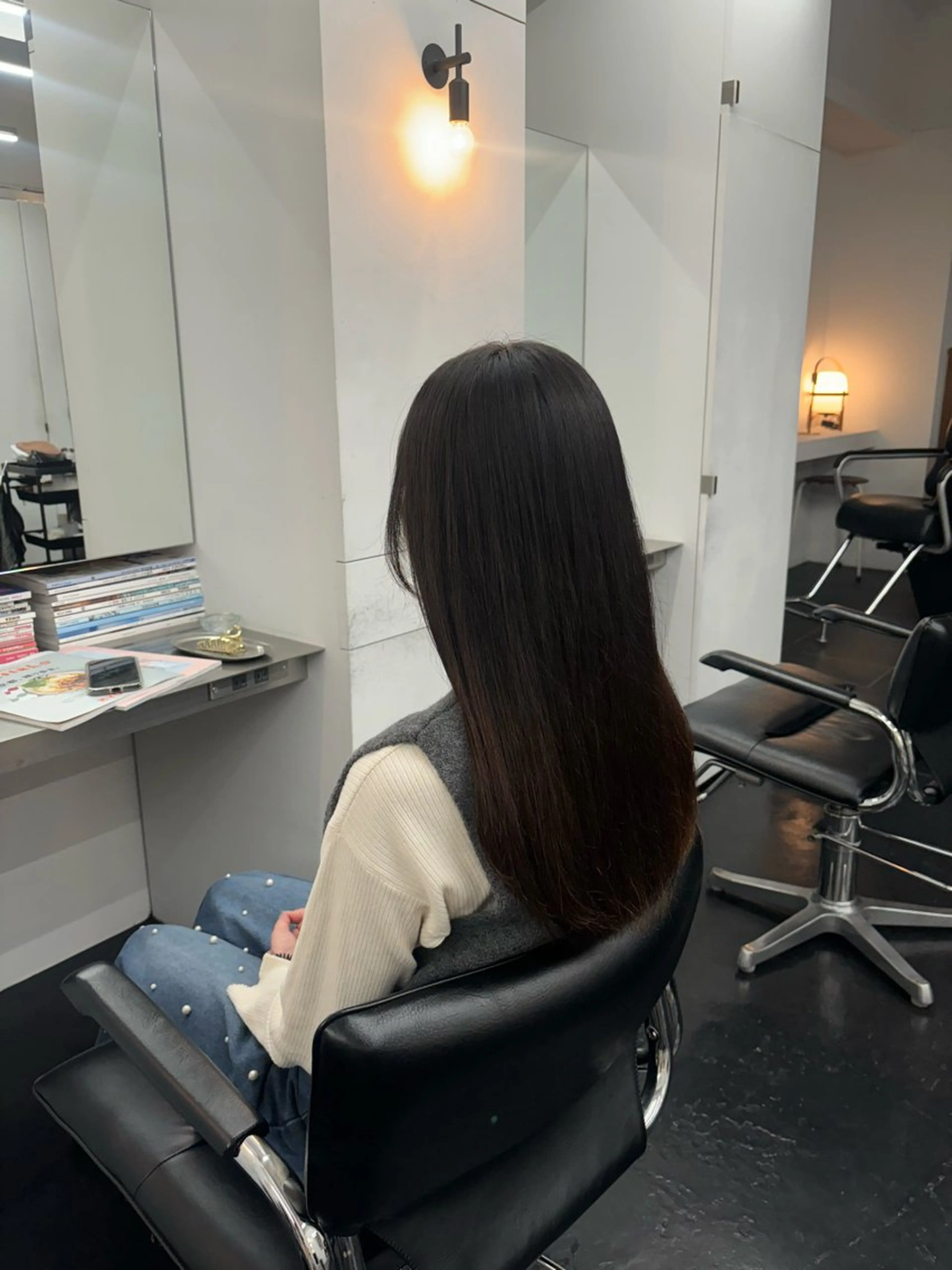 ロング パーマ 縮毛矯正 縮毛矯正 ヘアセット 【ヤマザキアヤメ】 パーマモデル様募集中のヘアスタイル