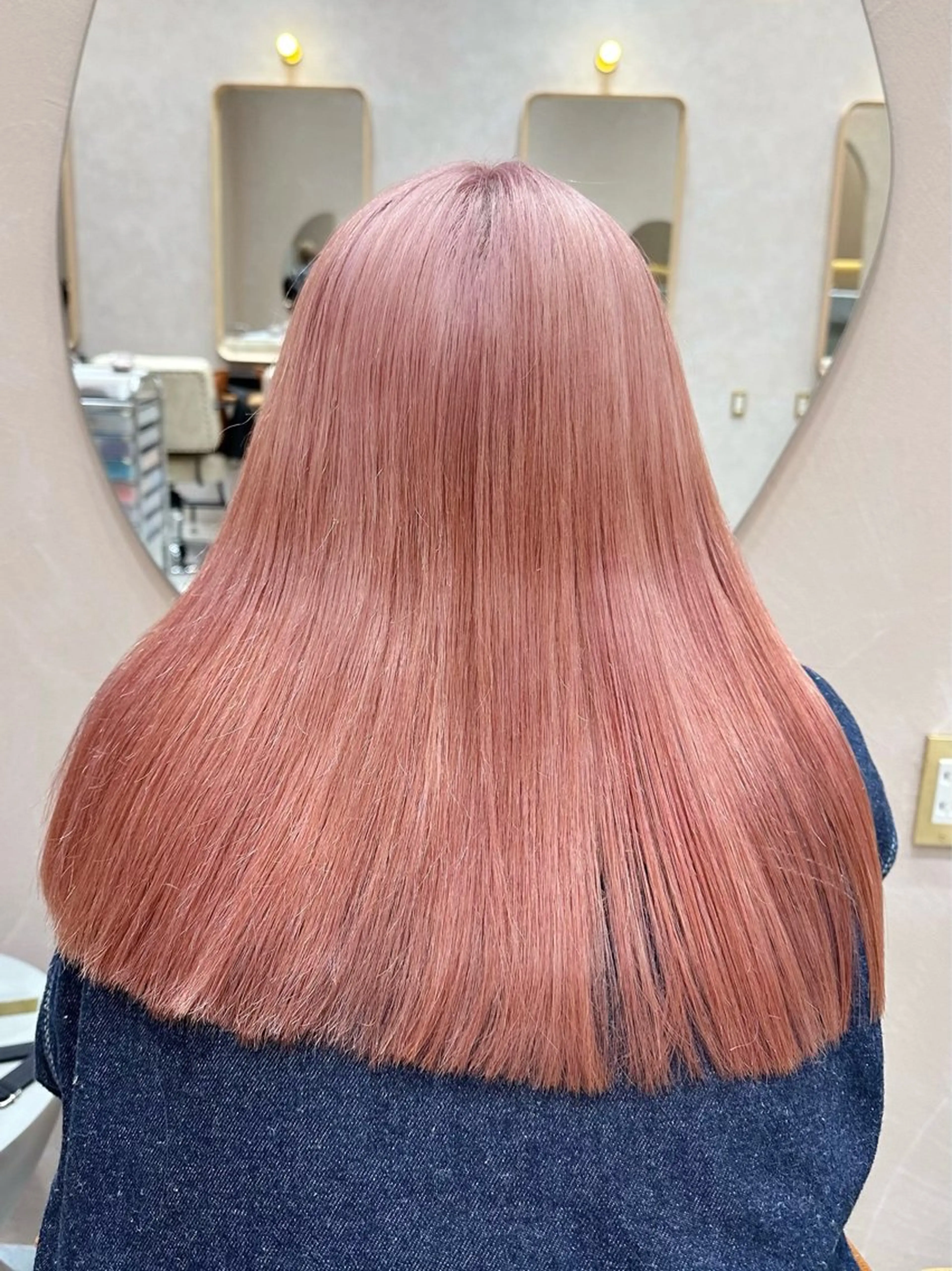 セミロング カラー ピンクカラー 越後 遥/ 透明感カラー🪞🤍のヘアスタイル