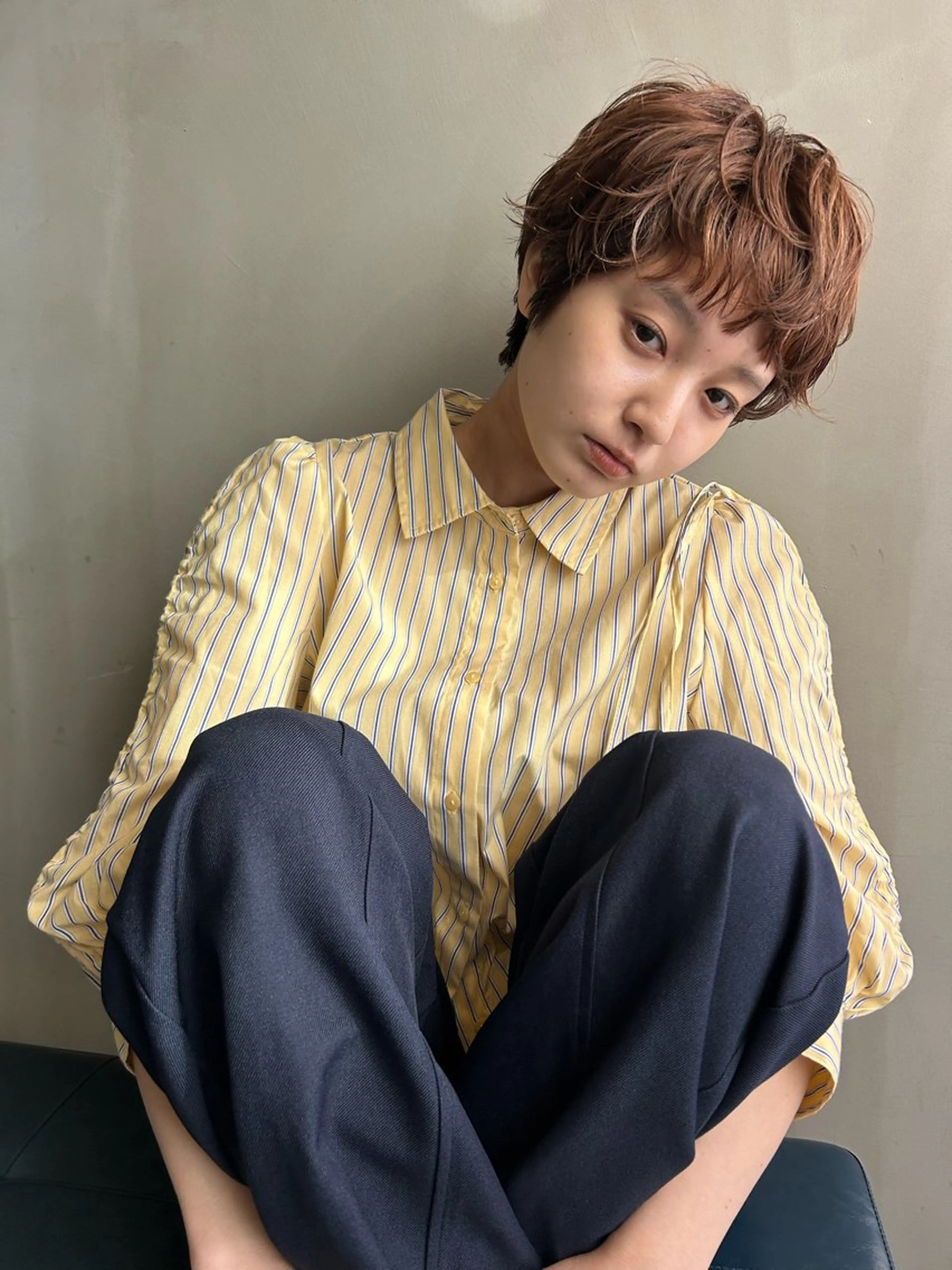 ショート カラー カット ヘアカラー トリートメント ショート/ボブ/ 心斎橋/宮脇美奈のヘアスタイル