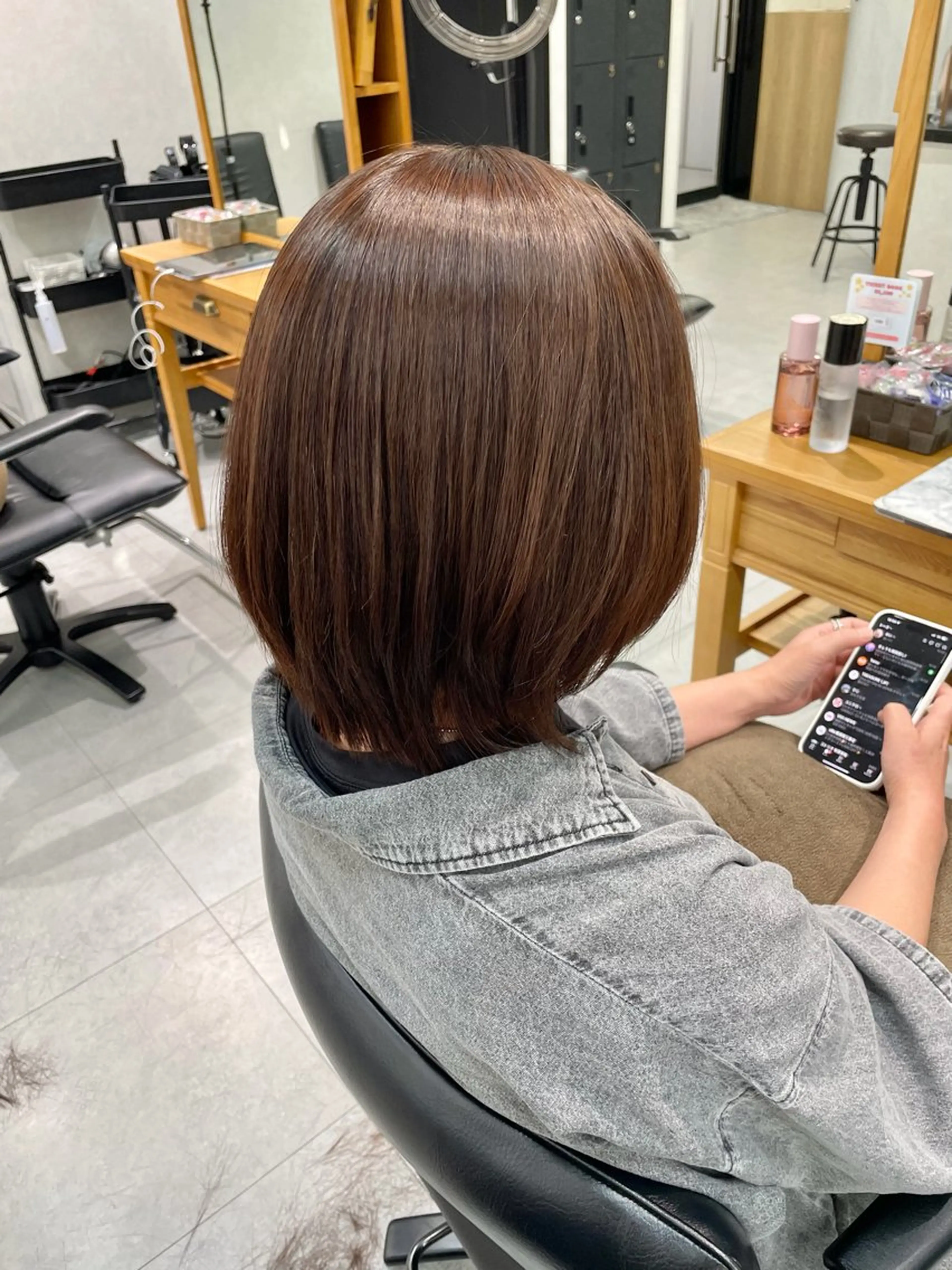 ミディアム 縮毛矯正 トリートメント ✨横須賀髪質改善✨️ 加藤 百音のヘアスタイル