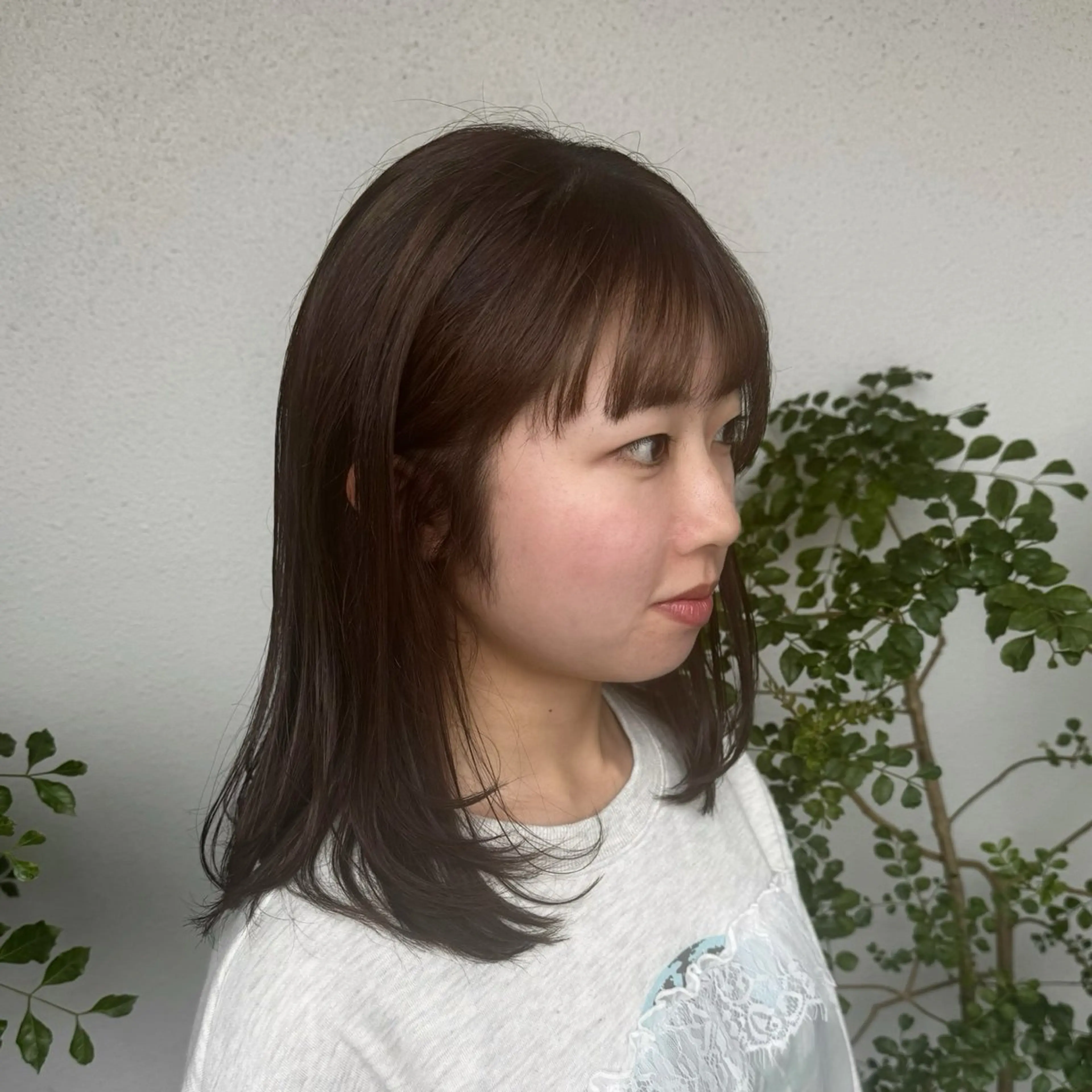 セミロング レイヤーカット カット ヘアカラー トリートメント 六本松／レイヤー 美桜🌸mioのヘアスタイル