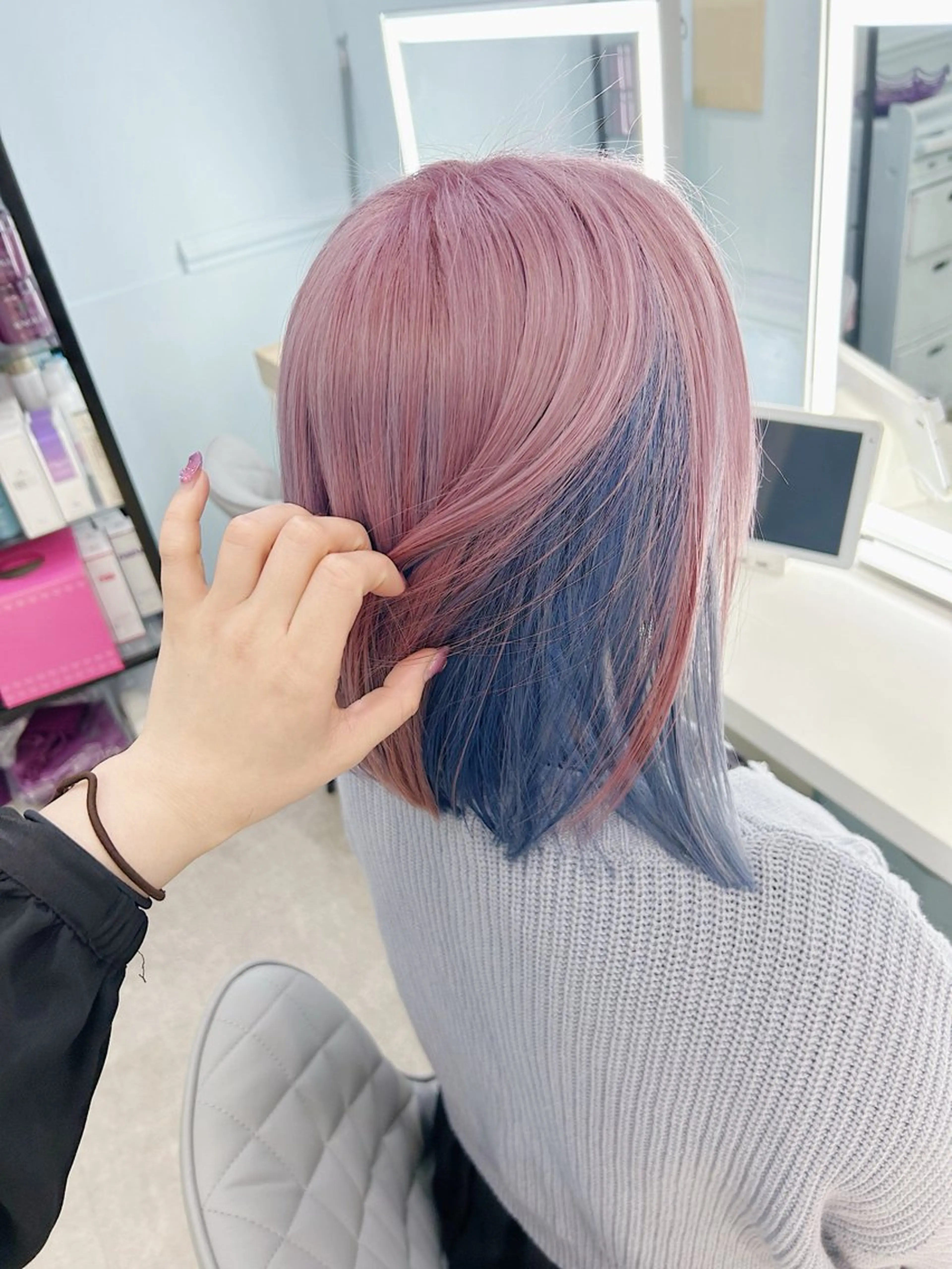 ミディアム カラー カット ヘアカラー トリートメント ヘアセット 💕ブリーチ/ヘアメ 🎀YUUKAのヘアスタイル