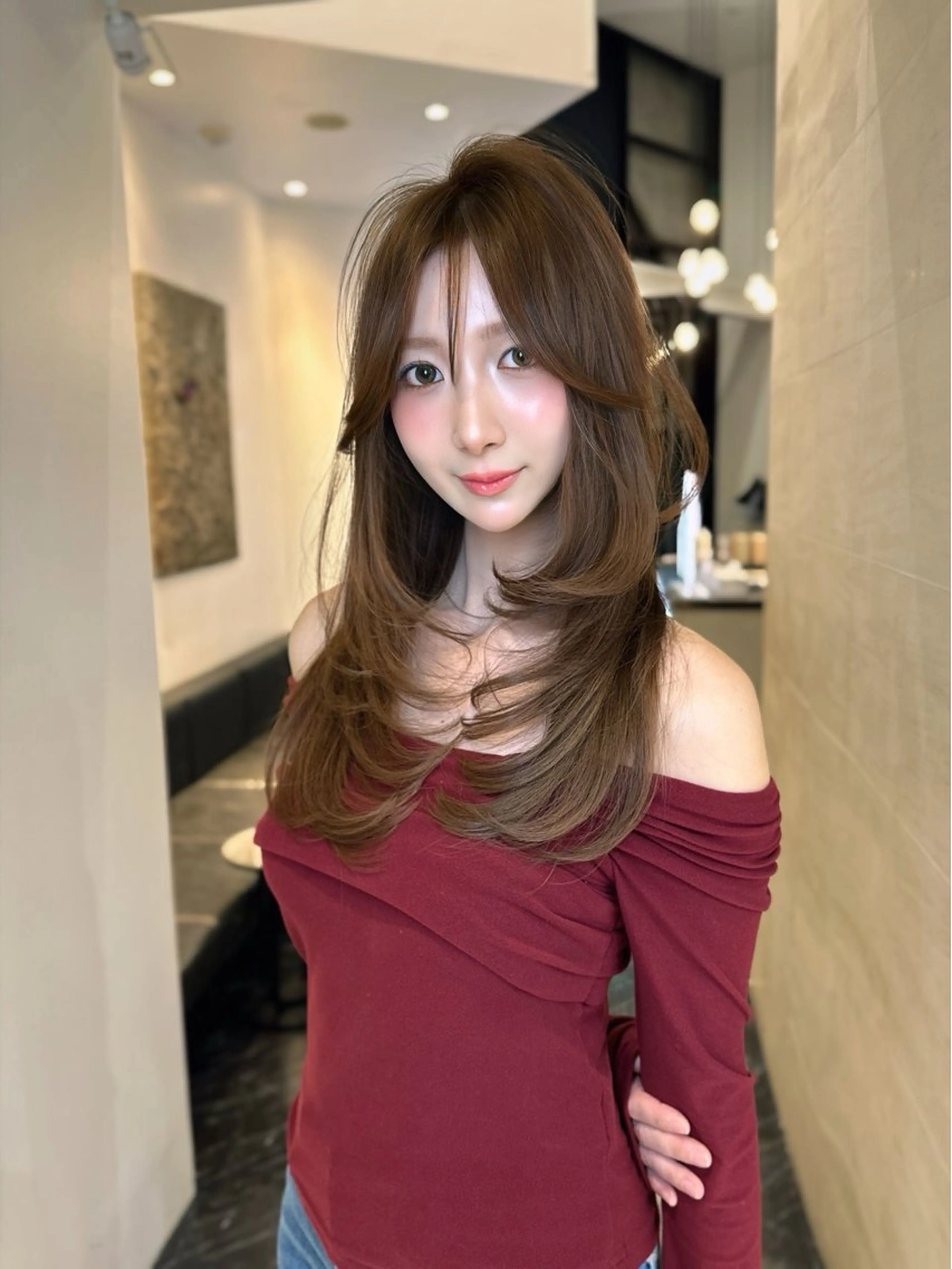 ロング カラー 韓国風ヘア 中韓🇨🇳🇰🇷 🤍TAKAHIROのヘアスタイル