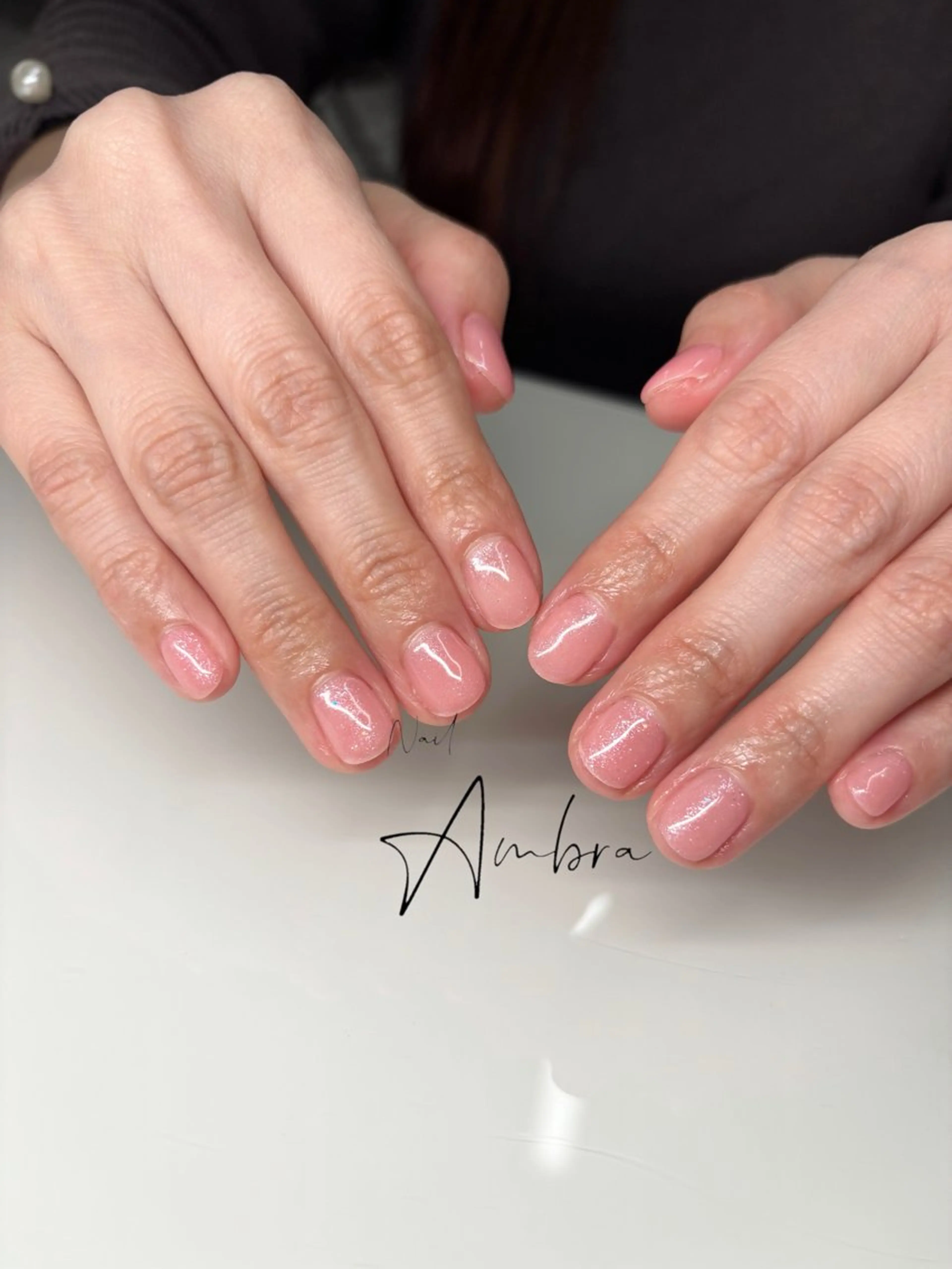ネイル キラキラネイル ラメ(グリッター) ピンク Nail Ambra 小山のネイルデザイン