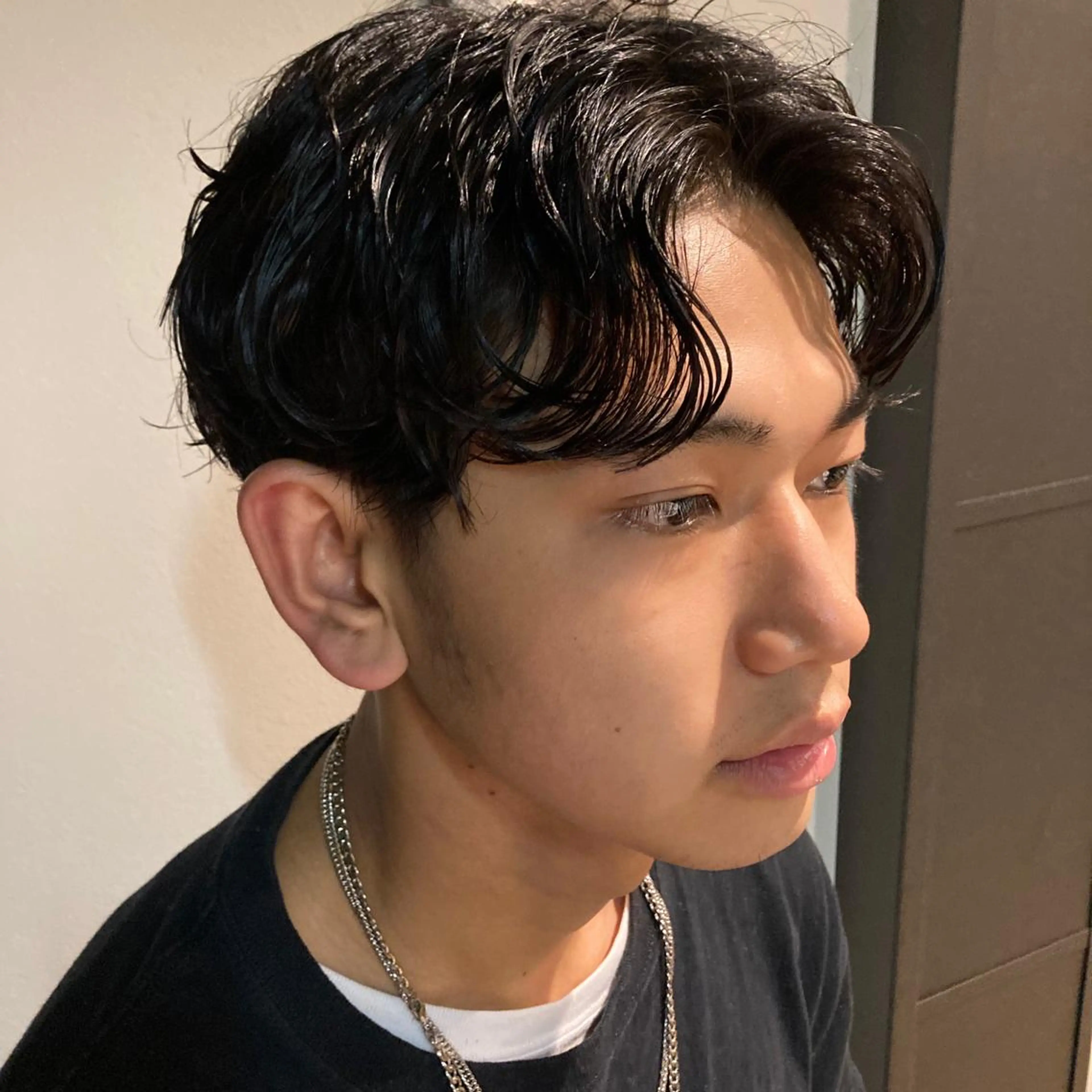 ショート パーマ メンズ センターパート メンズパーマ メンズ専門💈中島 太一💈のヘアスタイル