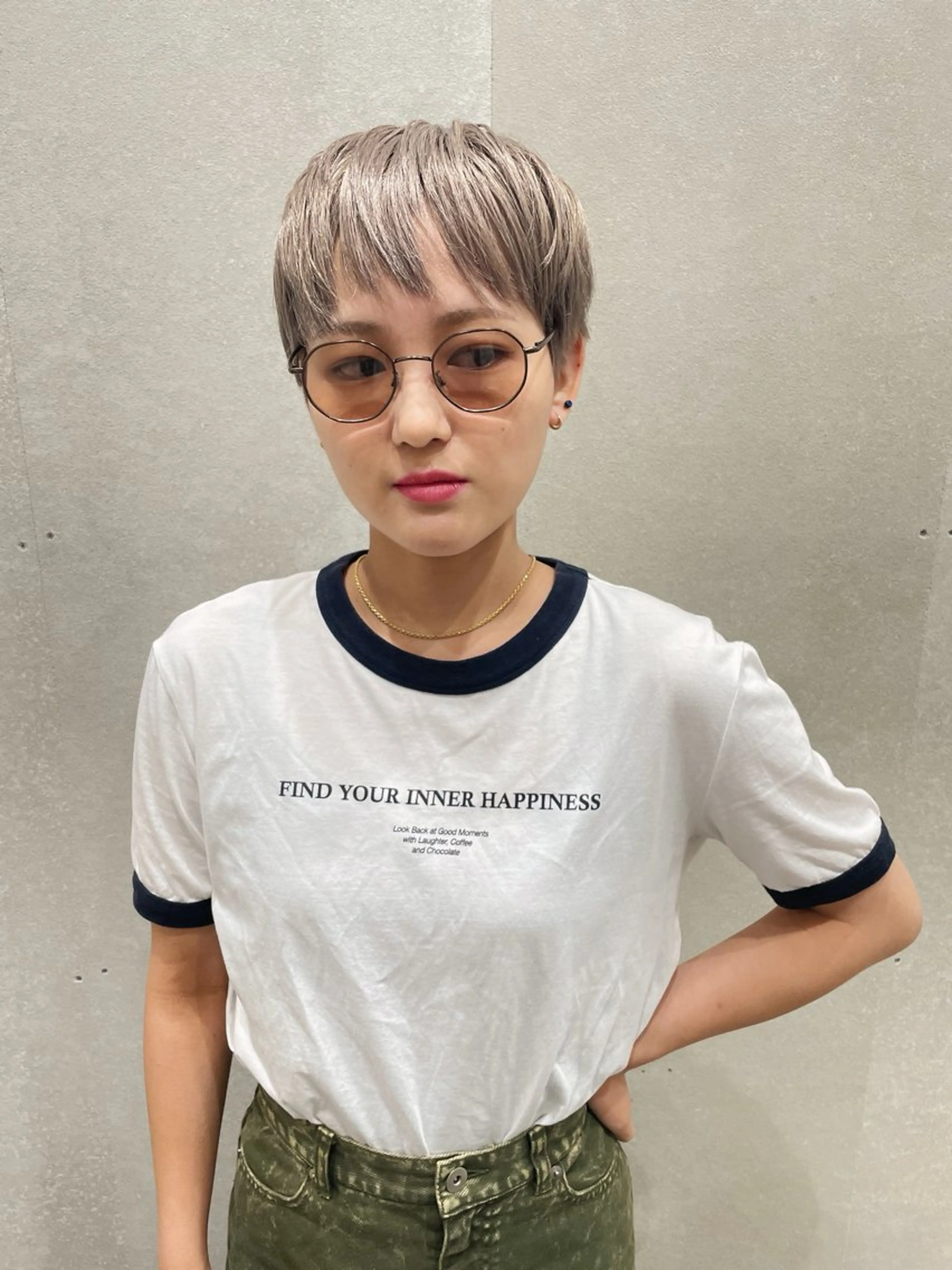 ショート カラー ハイトーンカラー ショートヘア カット ヘアカラー トリートメント ヘアセット センスをお届けします 大谷将生infpのヘアスタイル