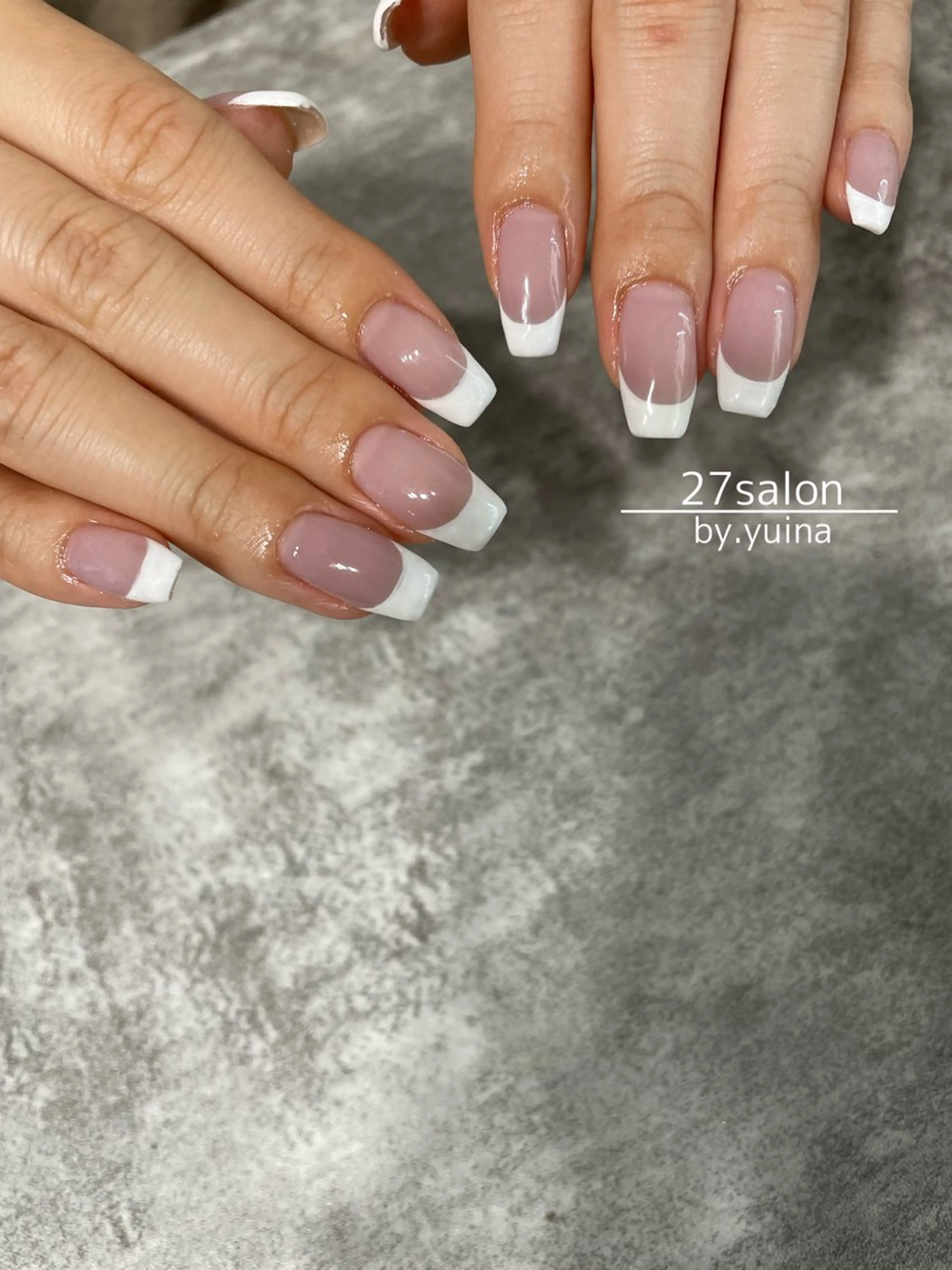 ネイル フレンチネイル ハンドネイル 27salon yuinaのネイルデザイン