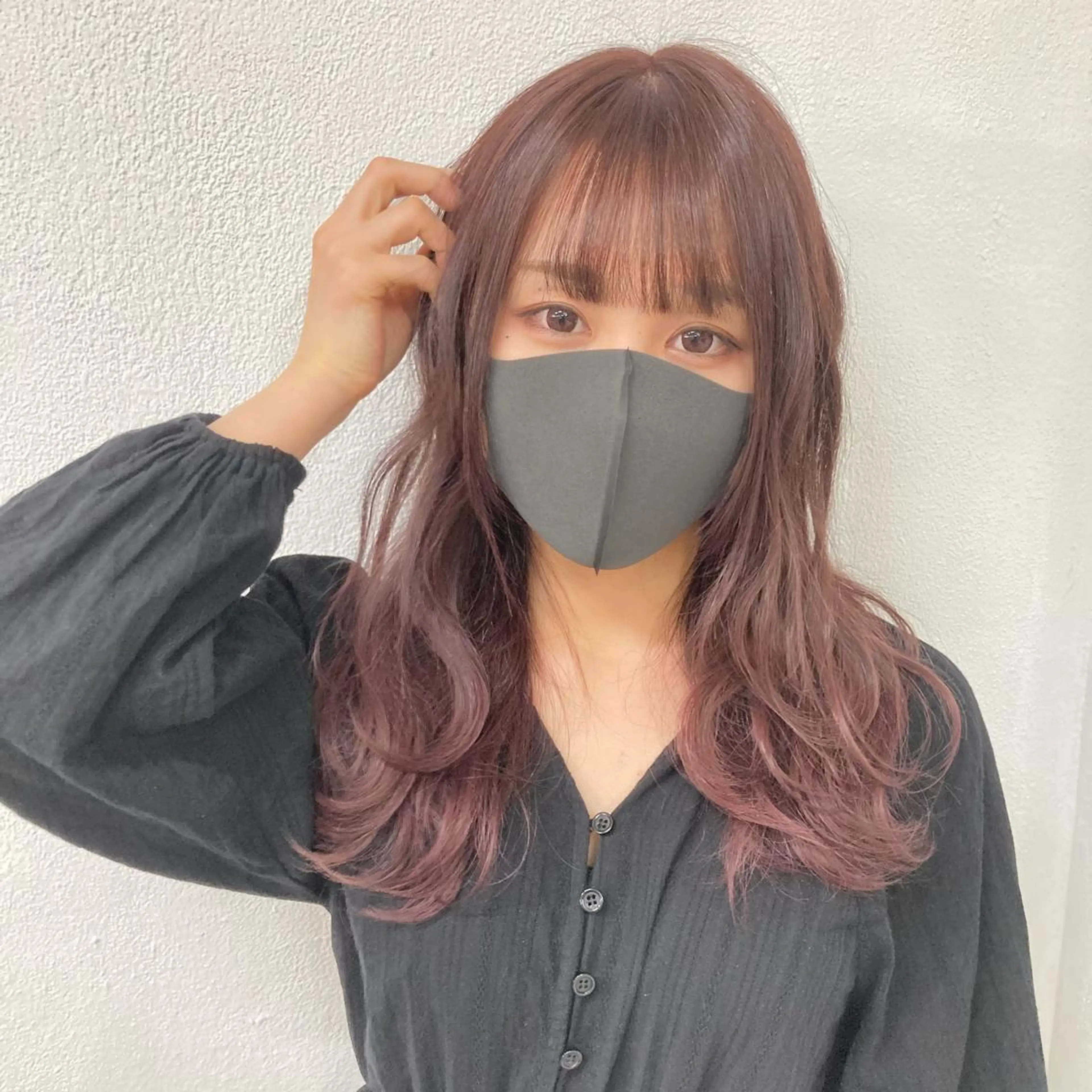 セミロング カラー ウルフレイヤー エクステ/kokiのヘアスタイル