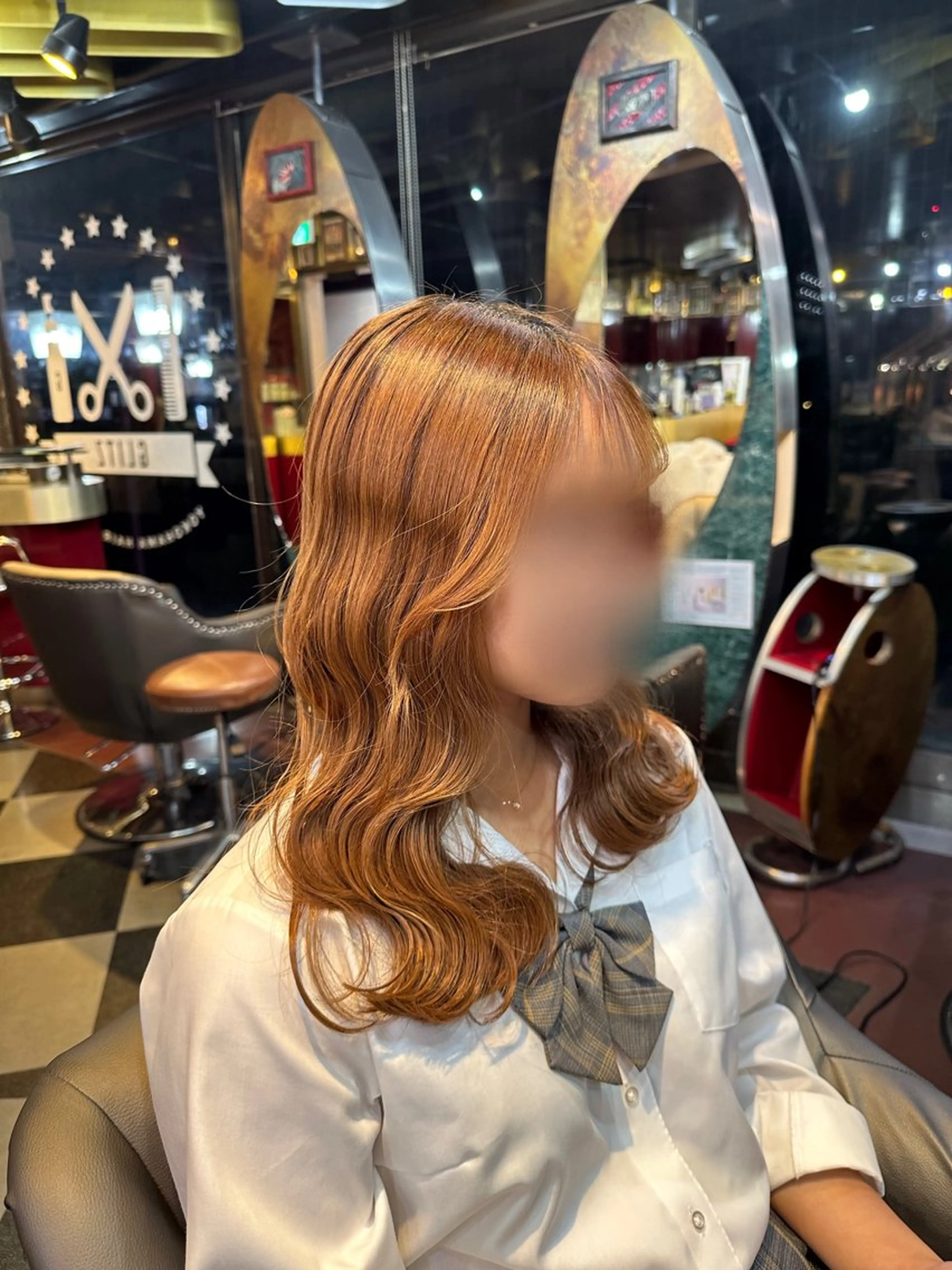 ミディアム カット レイヤーカット/ カラー/長谷恵花のヘアスタイル