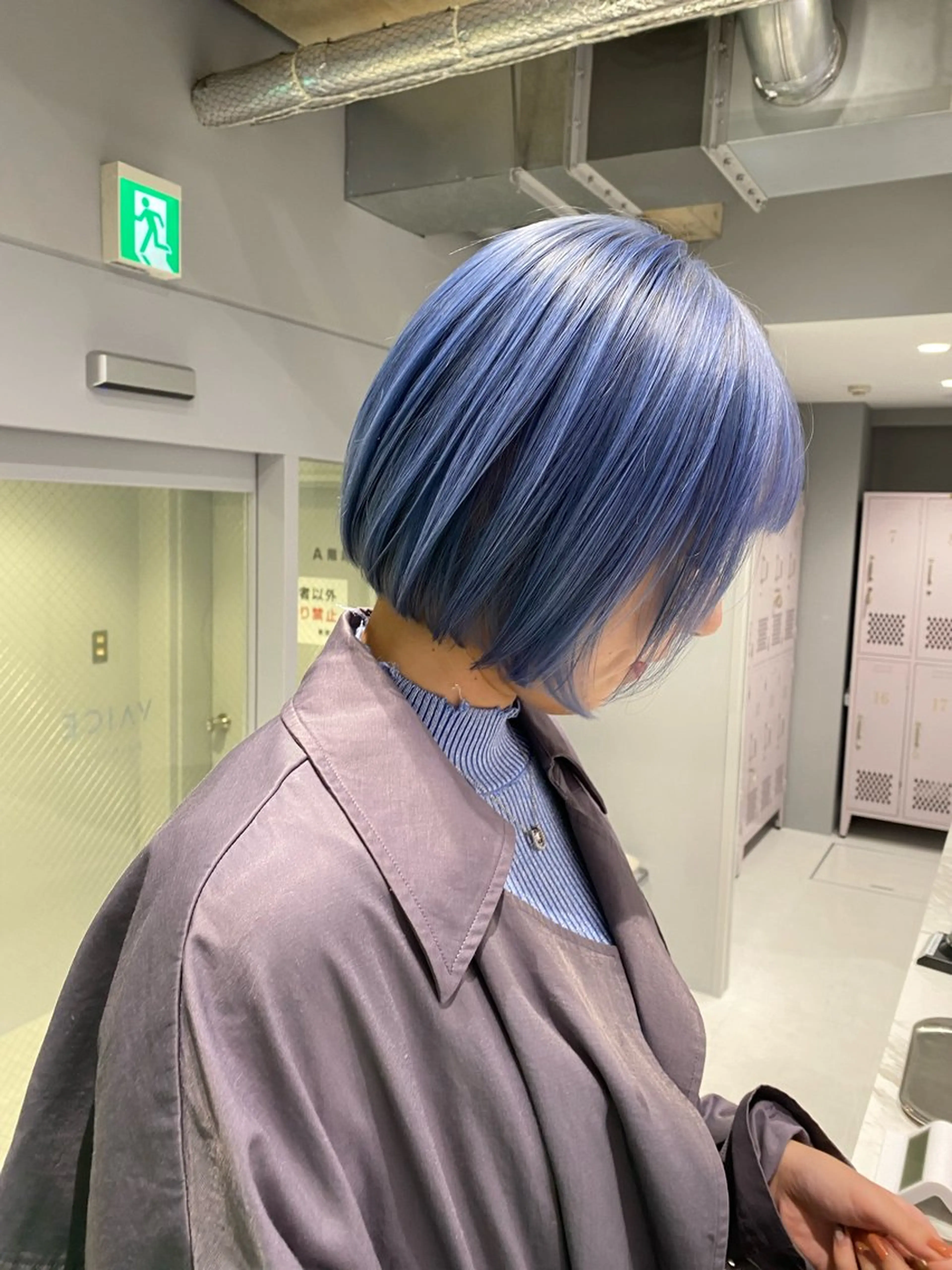 ショート カラー ブルーカラー シルバー 新宿メンズ特化 🥇店長JUKIYAのヘアスタイル
