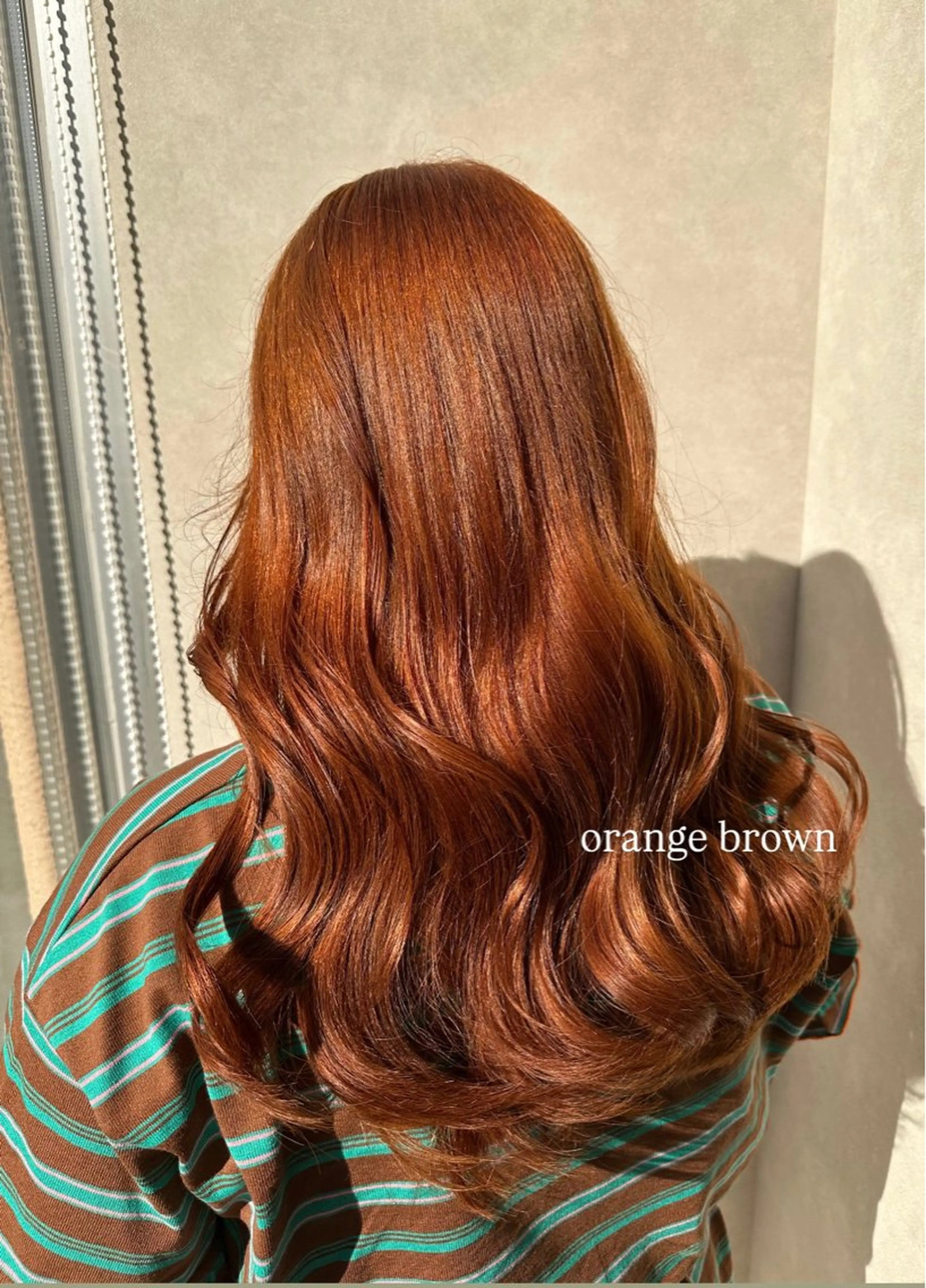 ロング カラー ブリーチ ダブルカラー ブリーチなしカラー オレンジ 🇰🇷韓国ｽﾀｲﾙ ﾚｲﾔｰ/ayanaのヘアスタイル