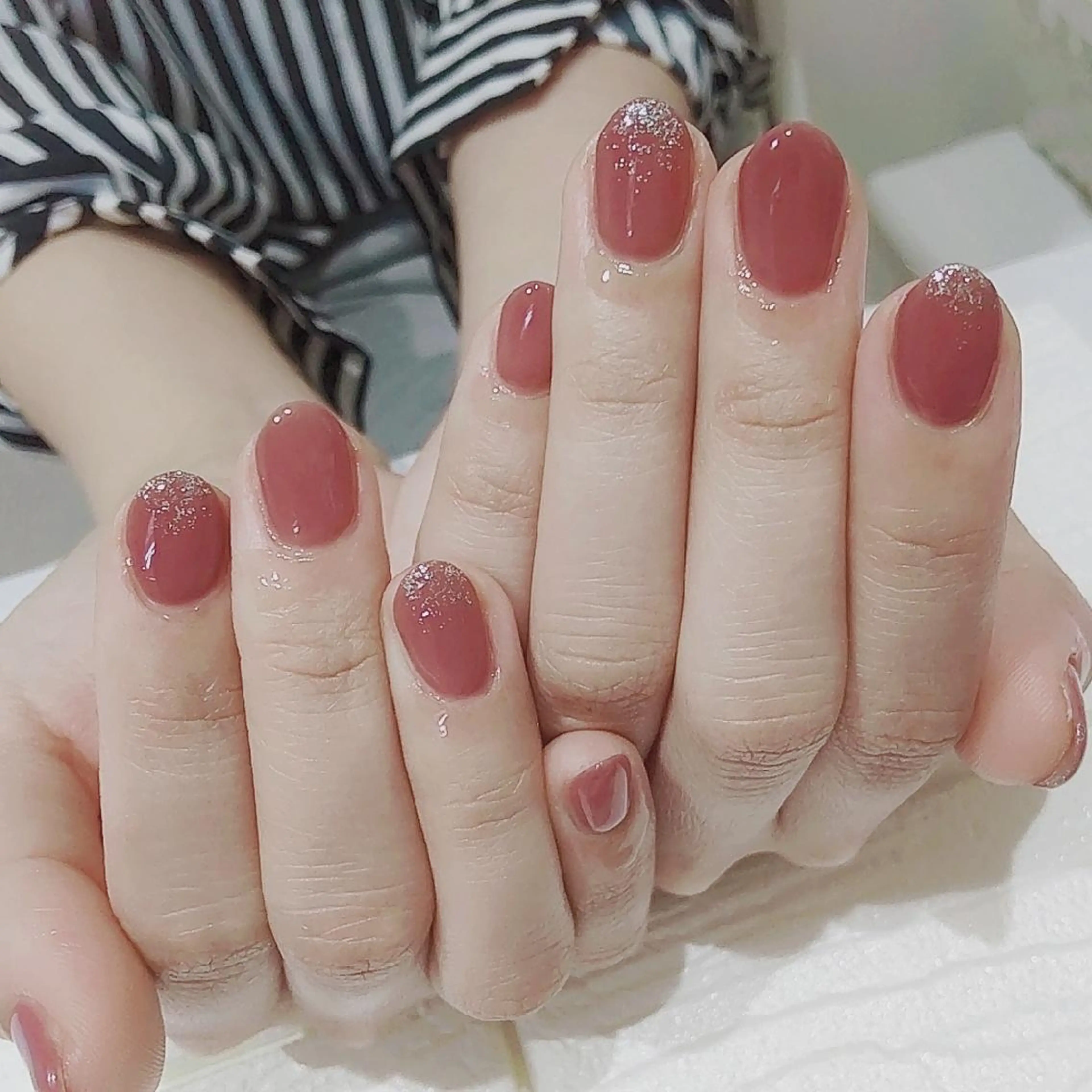 ネイル ラメ(グリッター) ワンカラーネイル ハンドネイル infinity skyのネイルデザイン