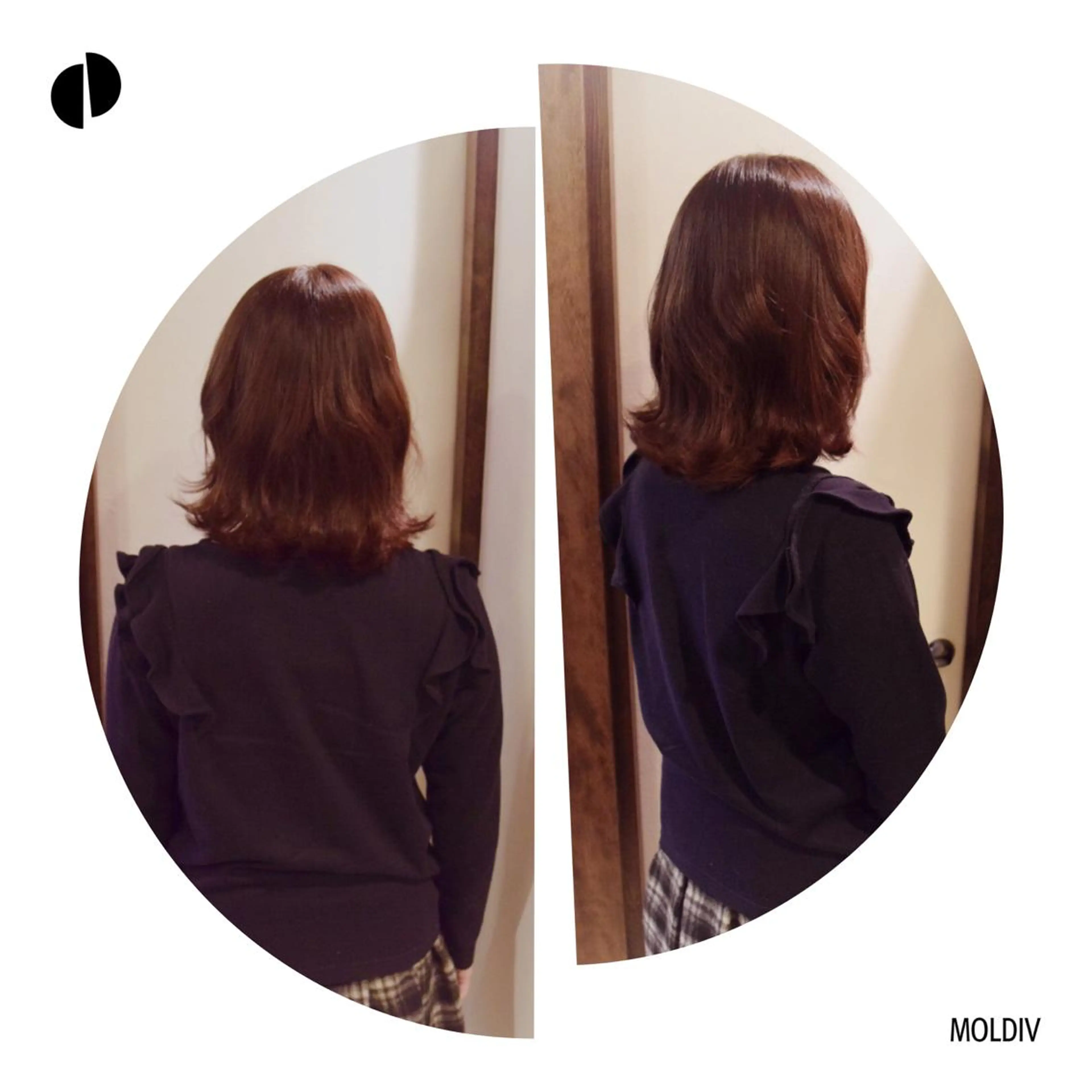 ミディアム セミロング バイオレットブラウン ✨縮毛矯正✨髪質改善 ナカシマ ユミのヘアスタイル