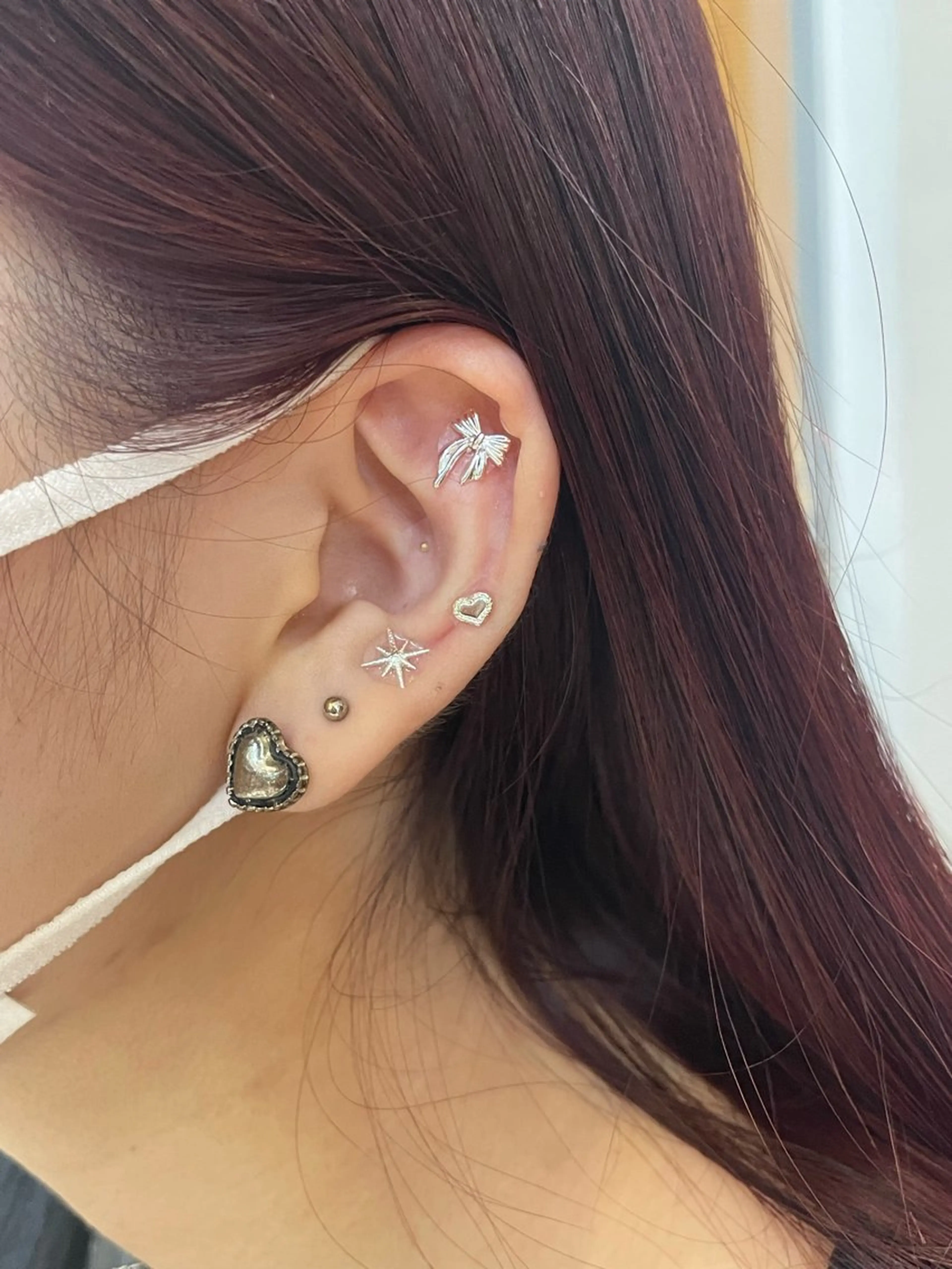 〈セットクーポン💞🎀〉立ち上げまつげパーマ➕耳つぼジュエリー(両耳10粒まで)の写真