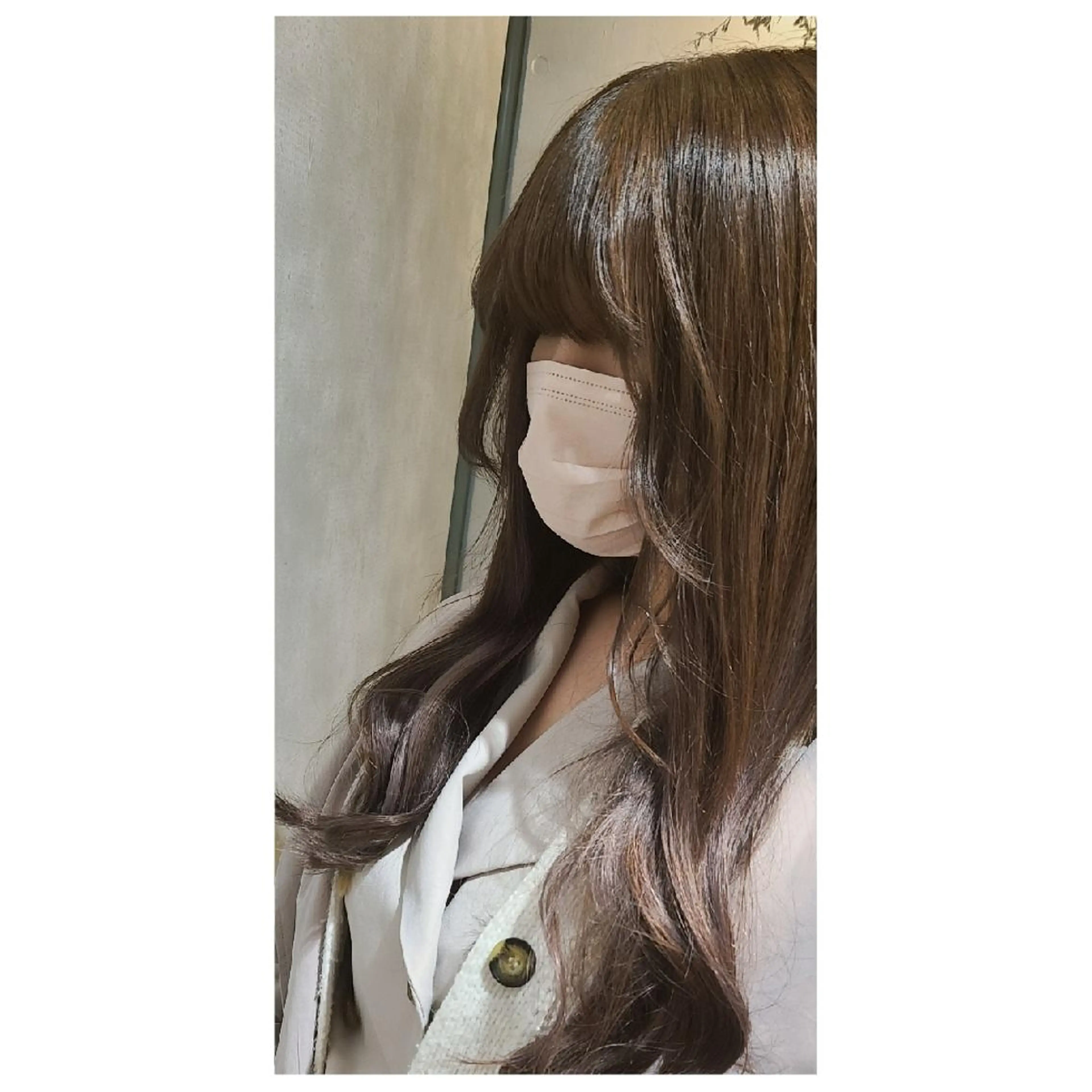 ロング エクステ 顔周りカット 西田 理沙のヘアスタイル