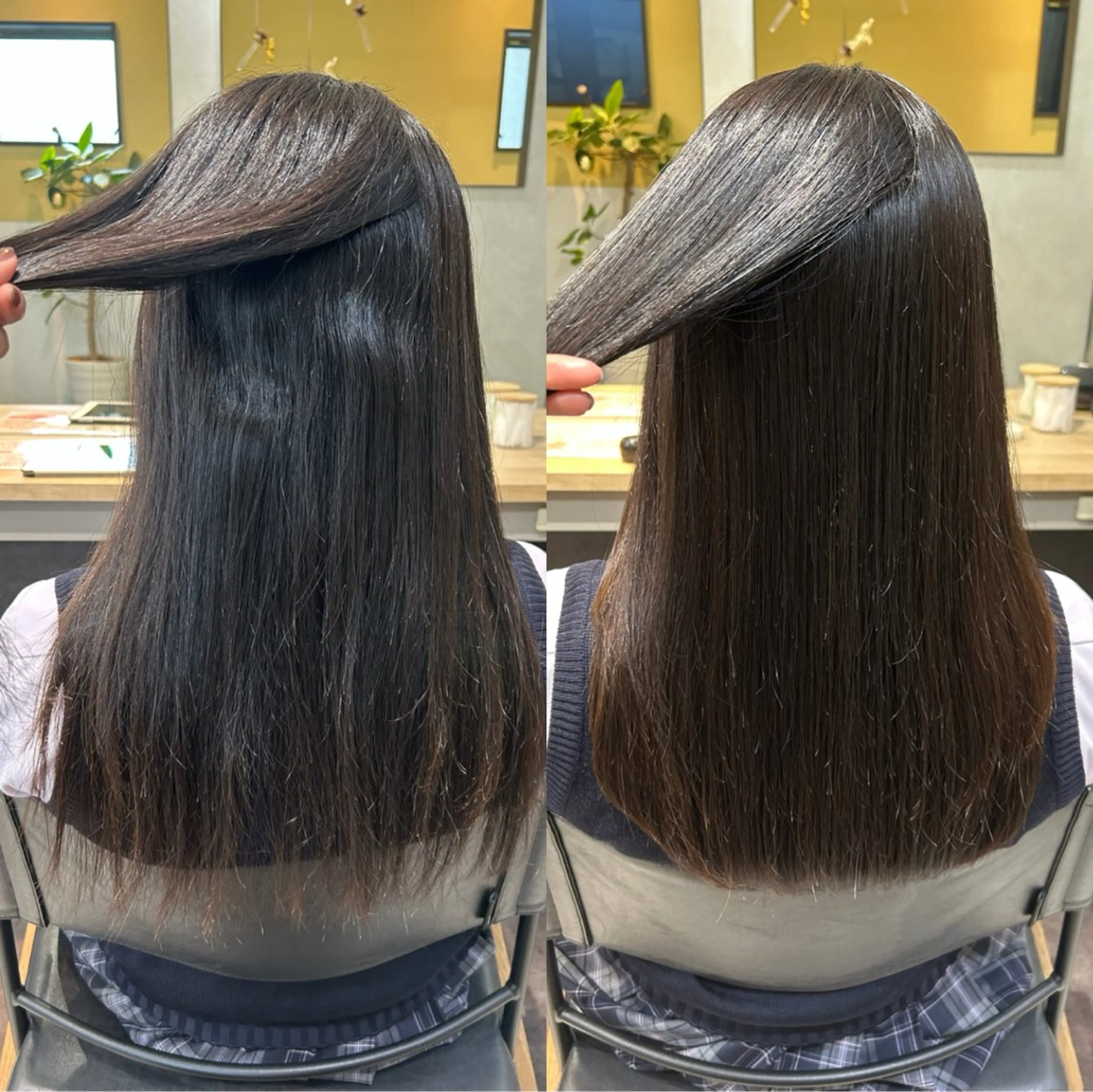 ロング パーマ ストレートパーマ カット 縮毛矯正 トリートメント hub hair レイヤー/透明感のヘアスタイル